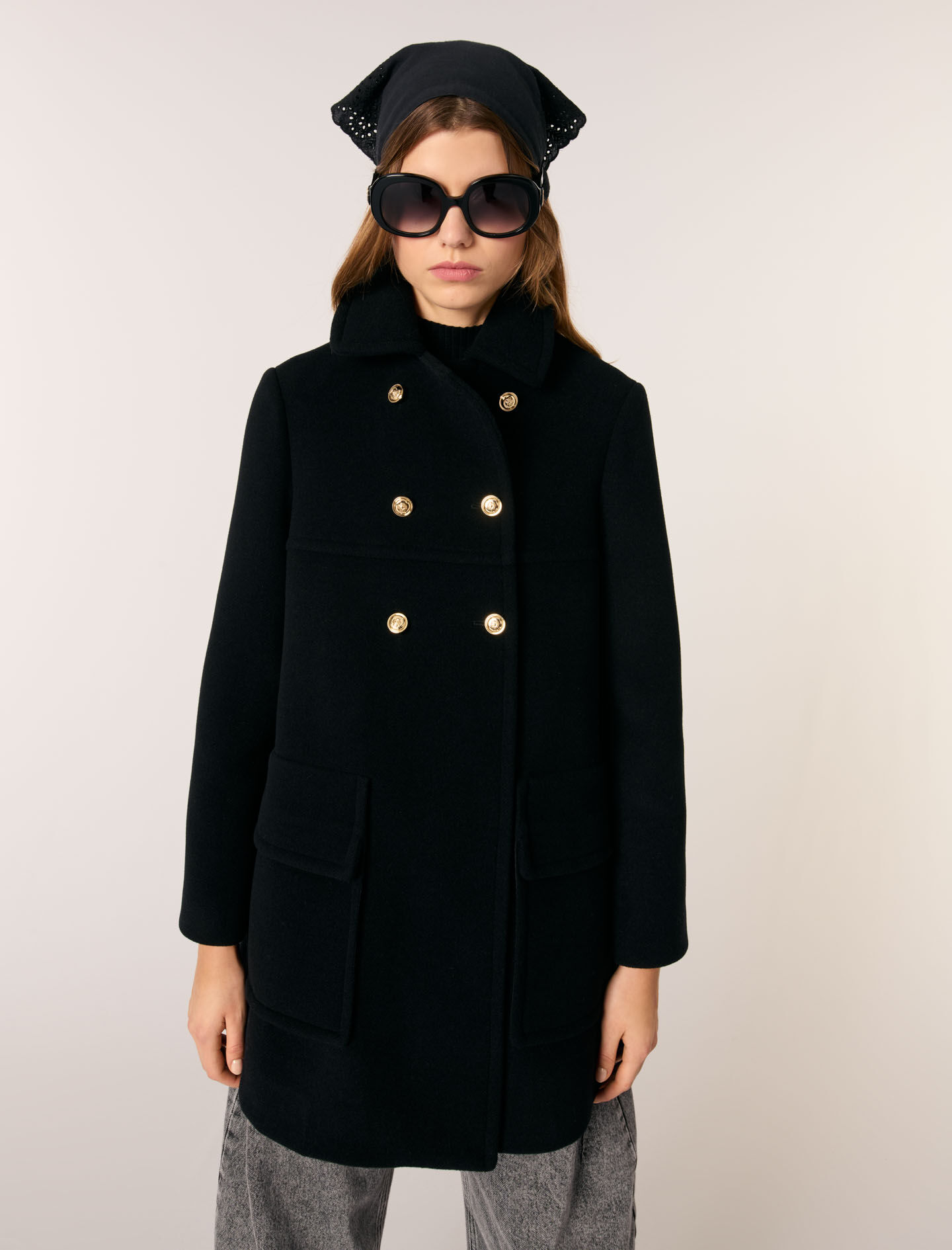 Wool blend coat