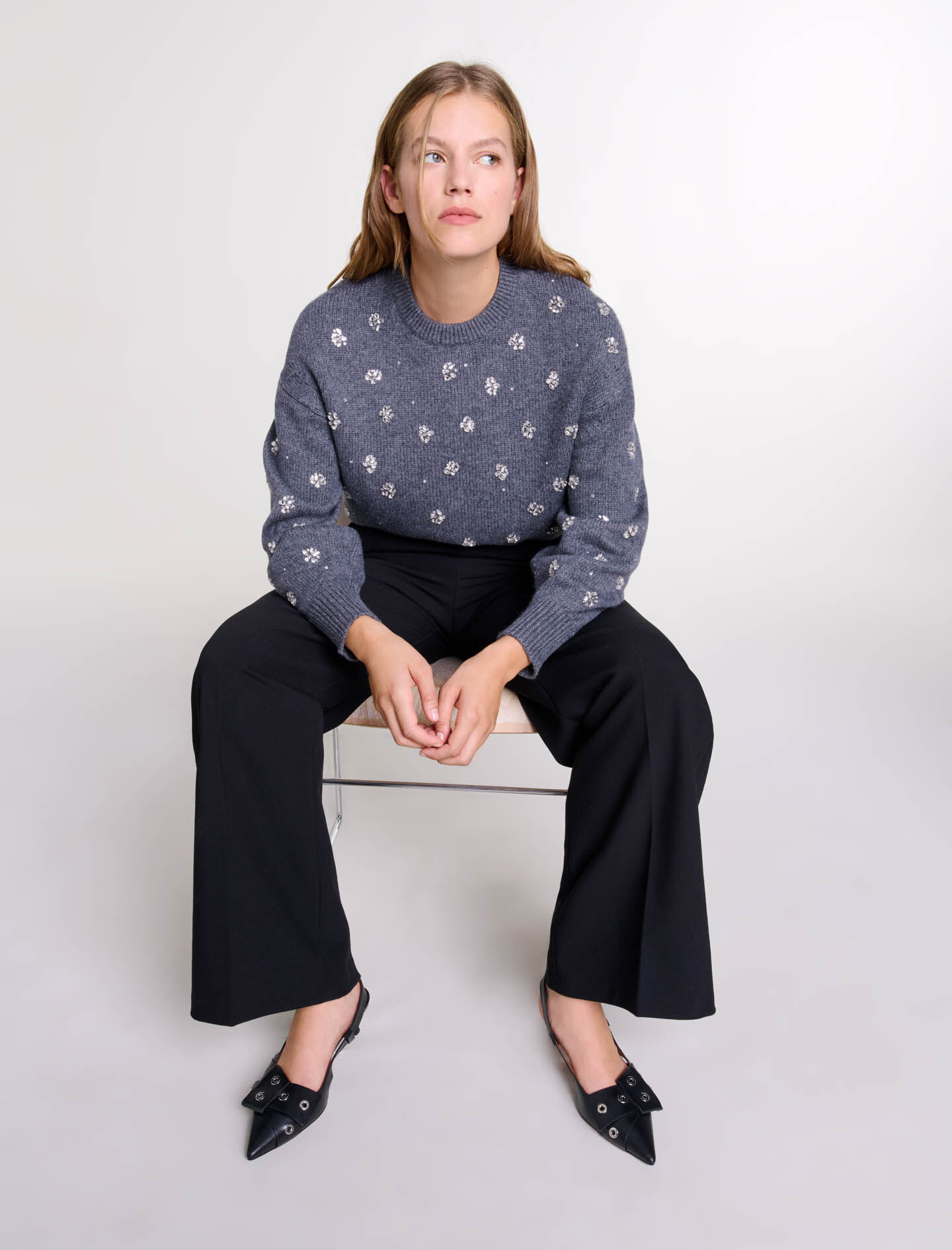 Wide belted trousers