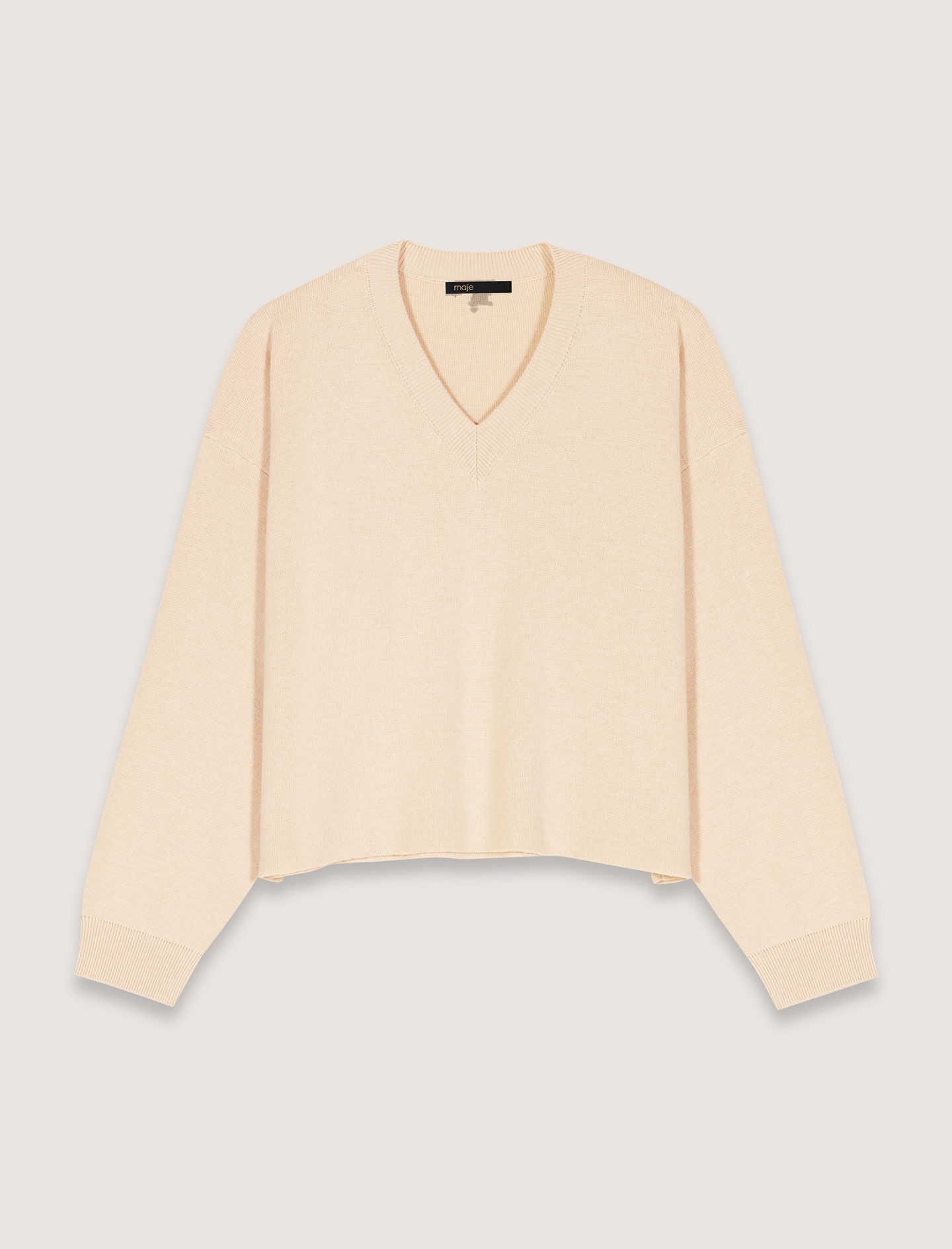 Wool blend V-neck jumper