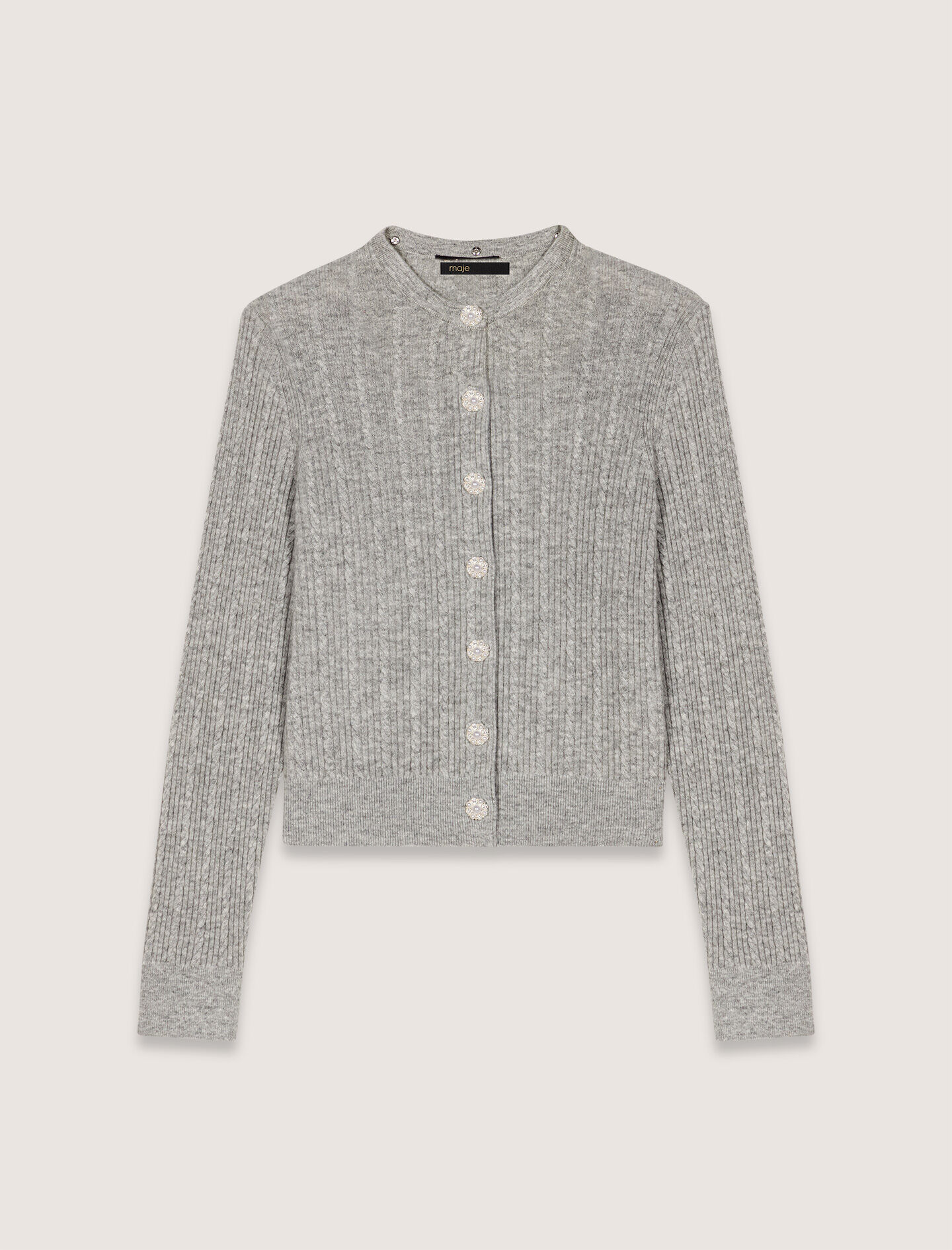 Cardigan with removable collar