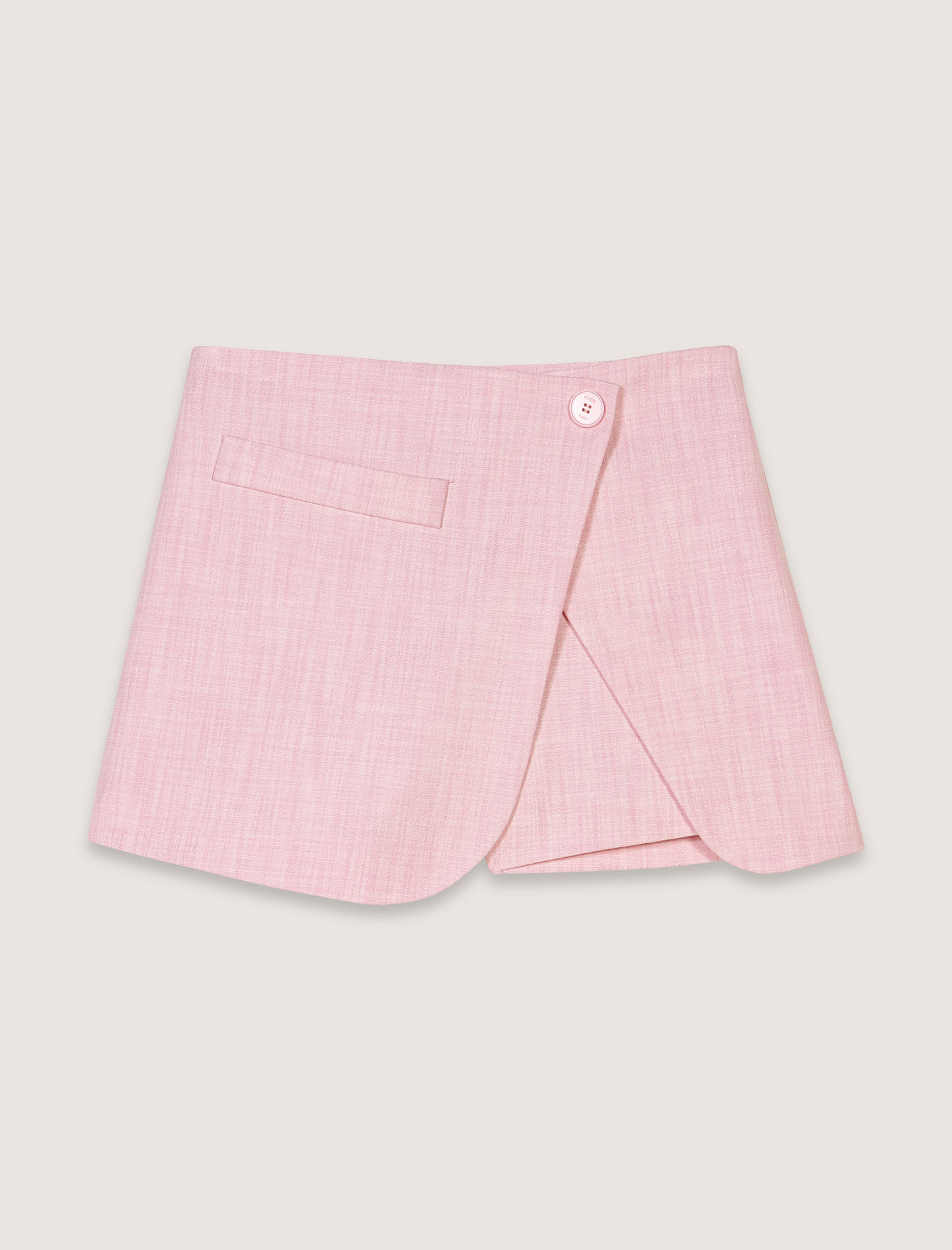 Layered-effect suit shorts