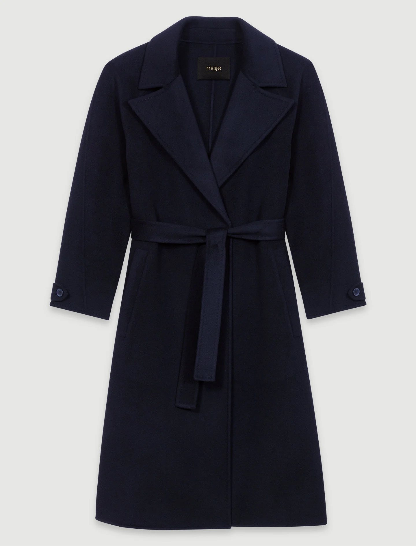 Double-faced mid-length coat