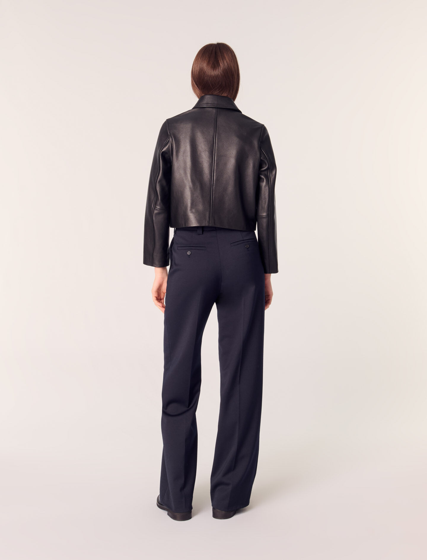 Suit trousers with pintucks