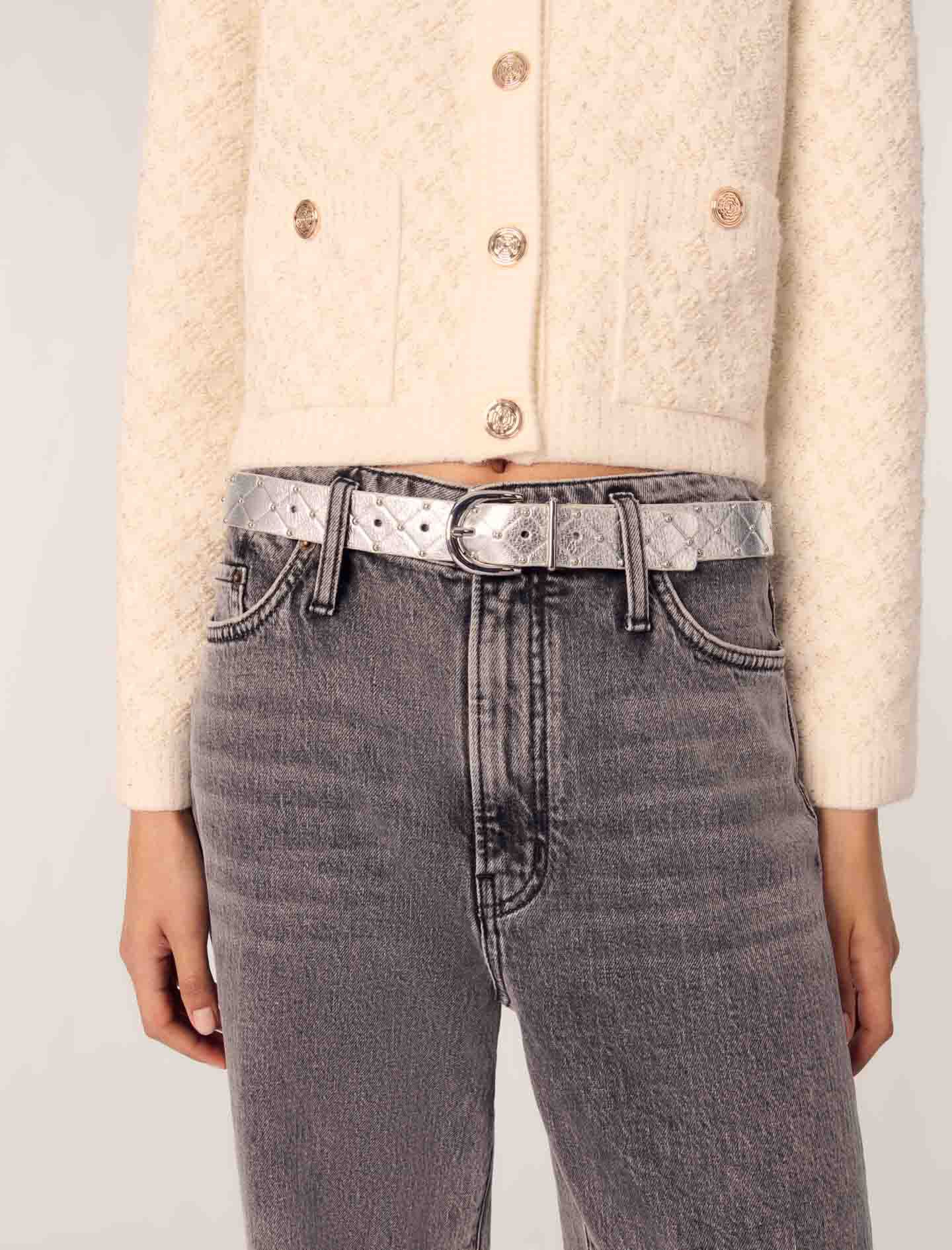 Short tweed-effect cardigan