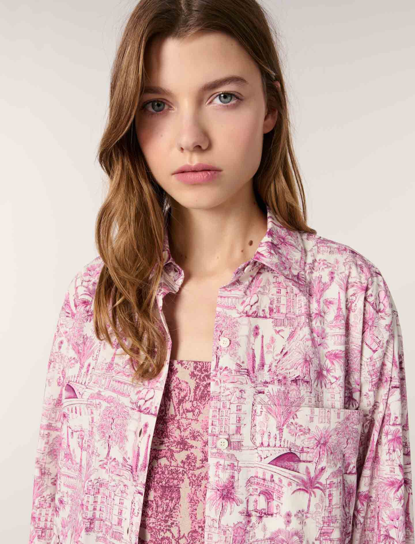 Oversize patterned shirt