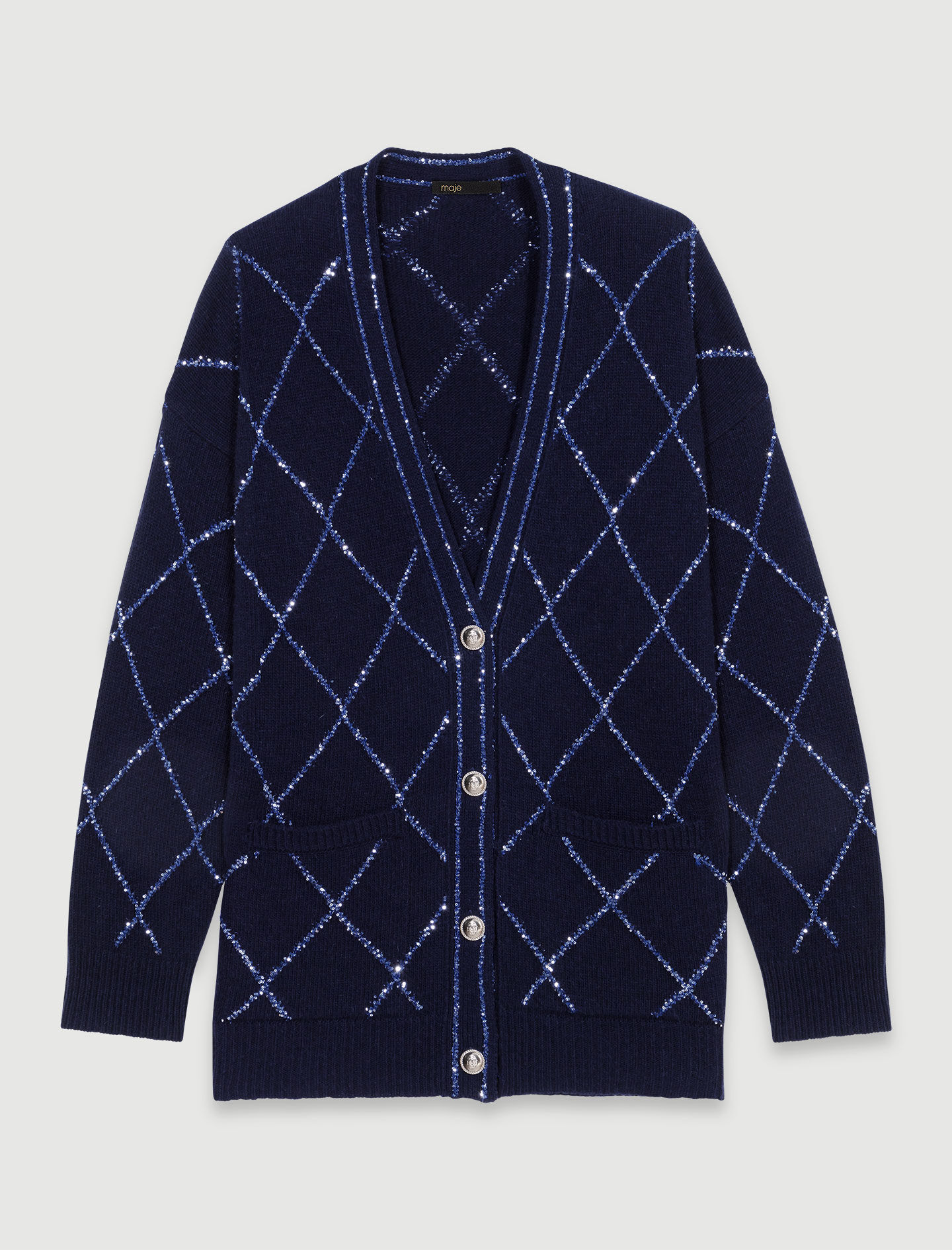 Longline wool cardigan