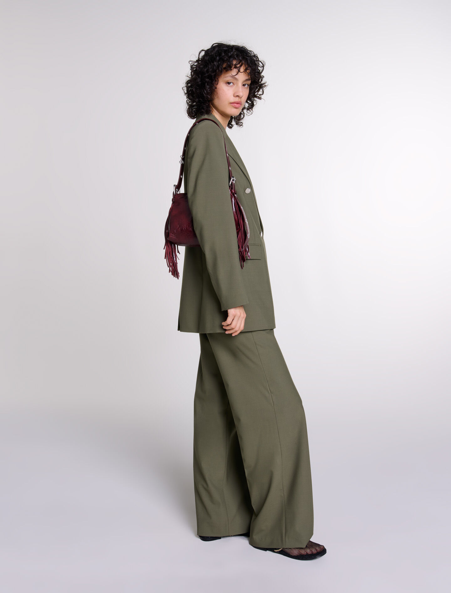 Straight-leg suit trousers
