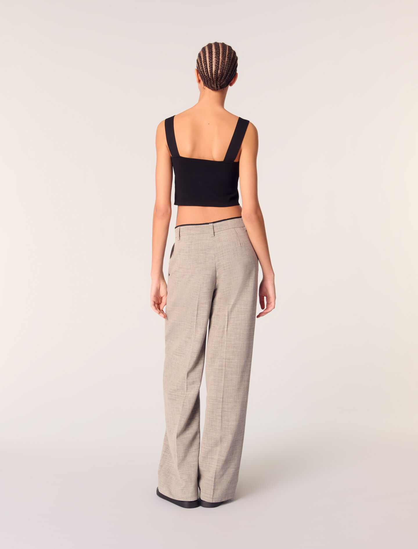 Straight-leg suit trousers