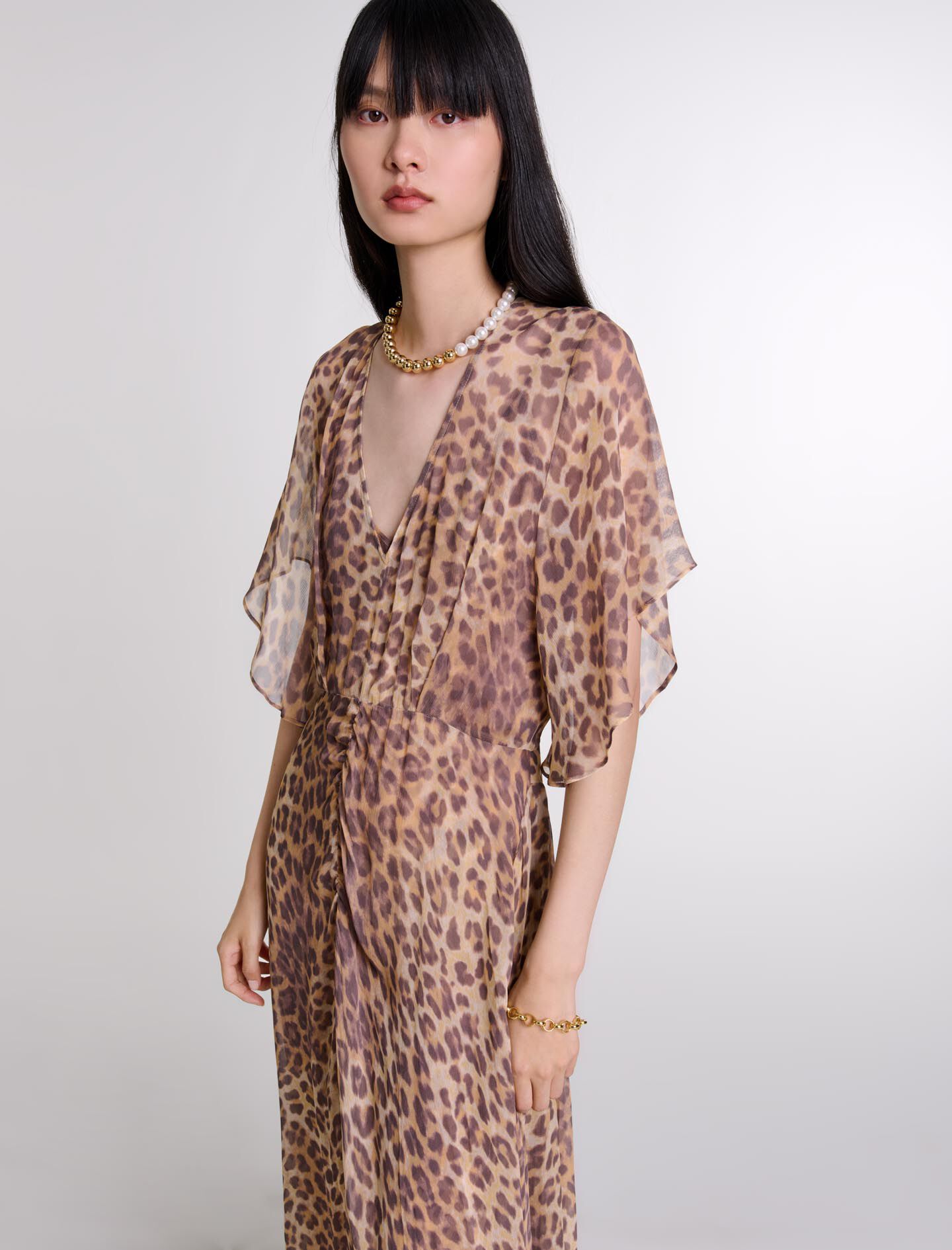 Leopard-print maxi dress