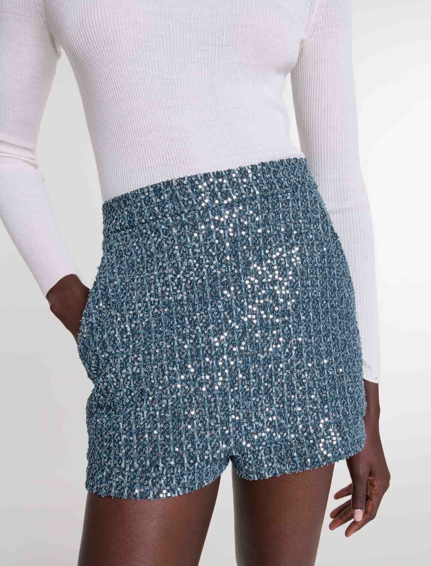 Tweed illusion shorts