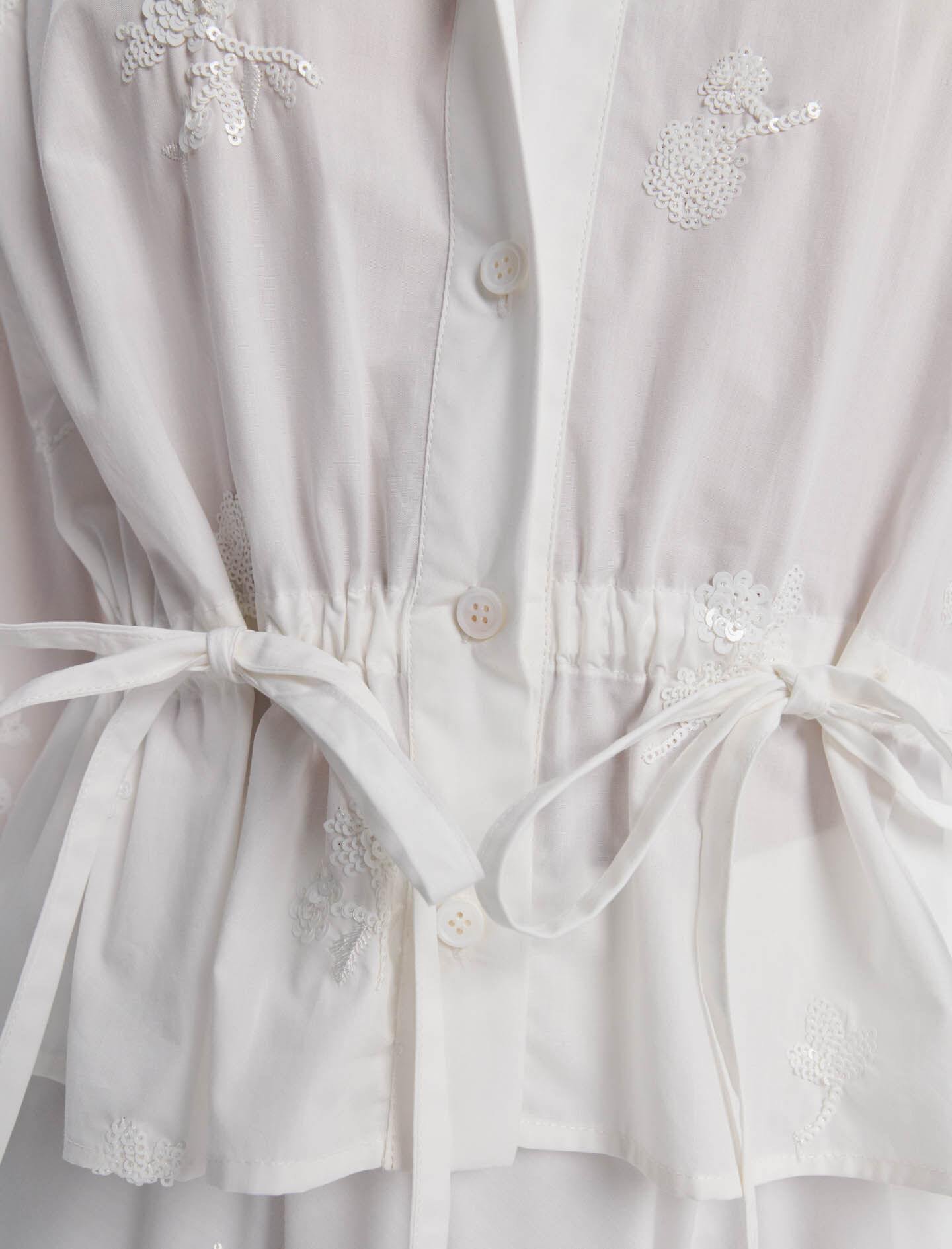 Short embroidered shirt