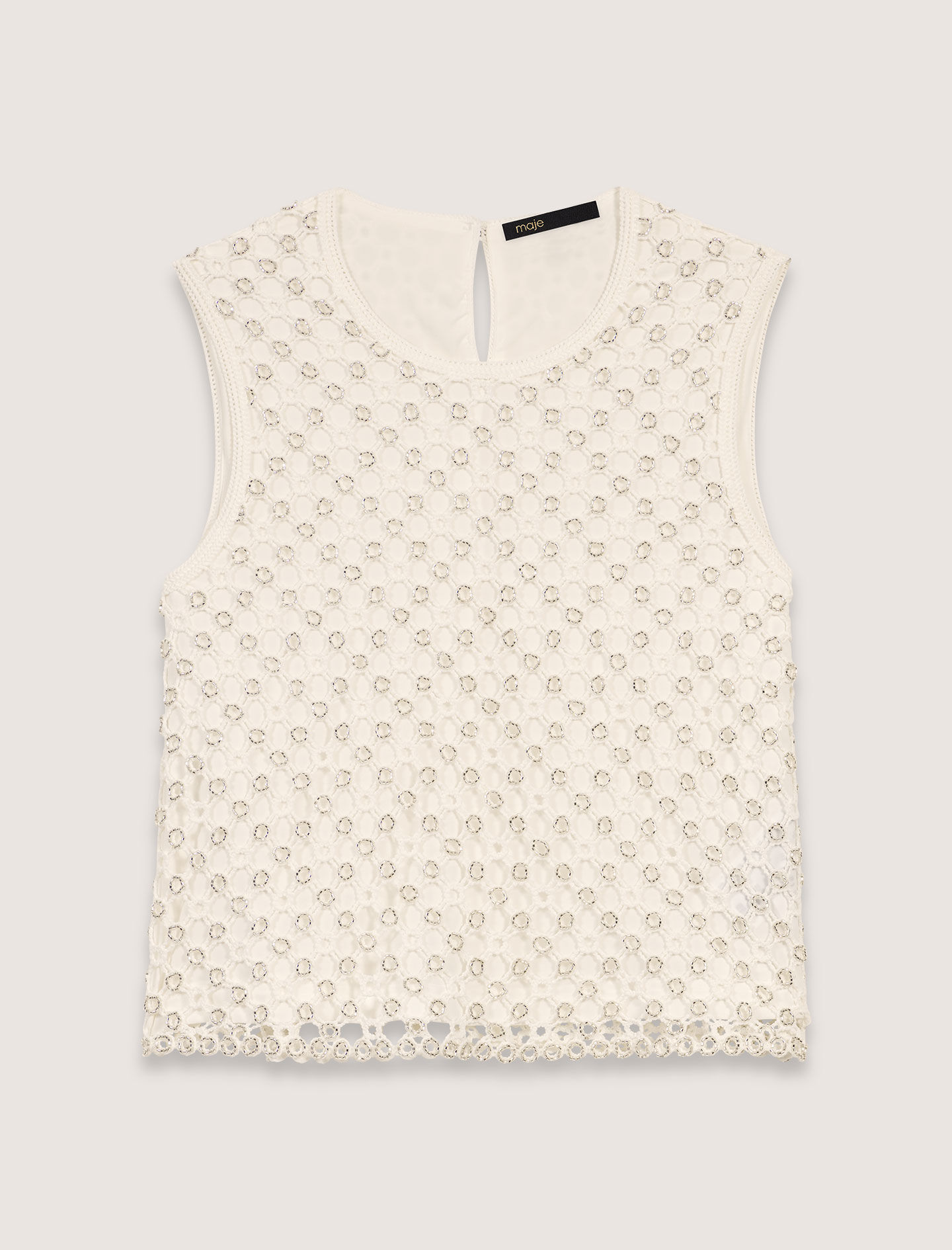 Crochet top with beads