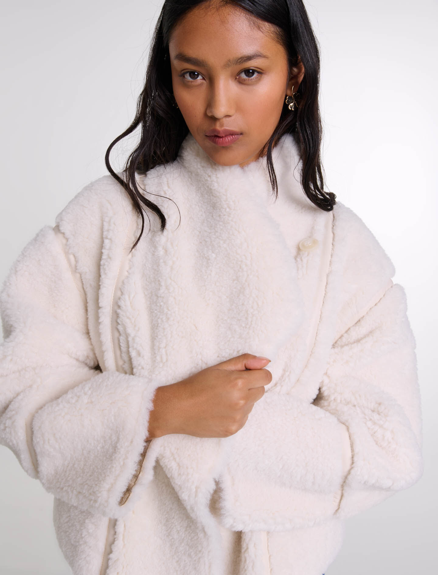 Short faux fur coat