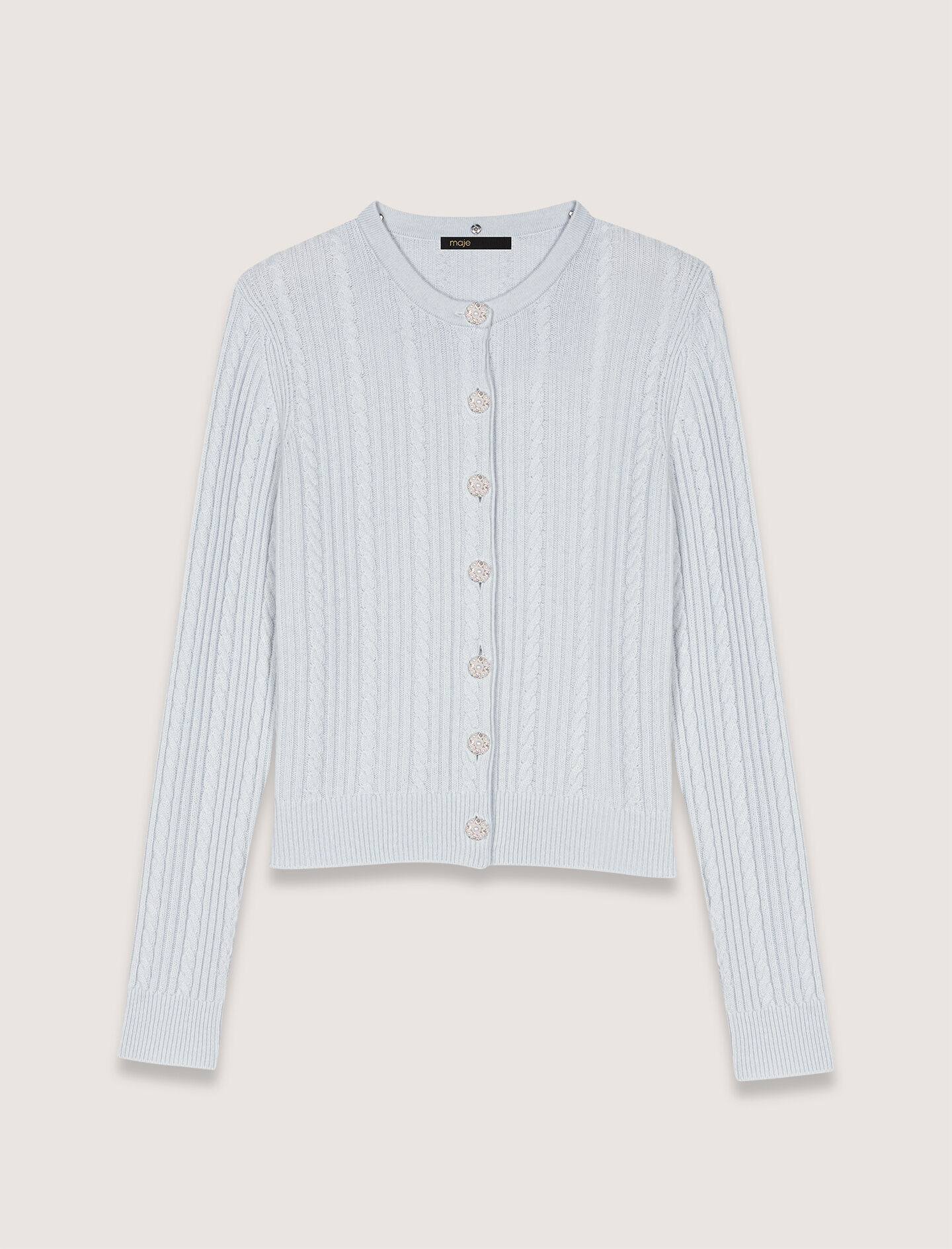 Cardigan with removable collar