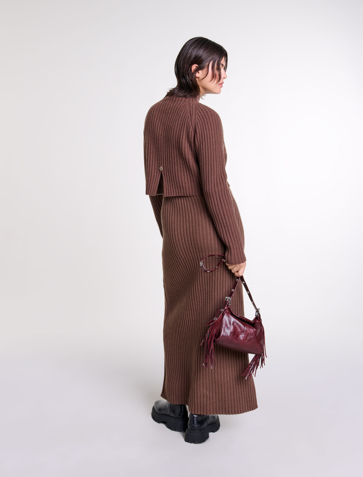 2-in-1 wool maxi dress