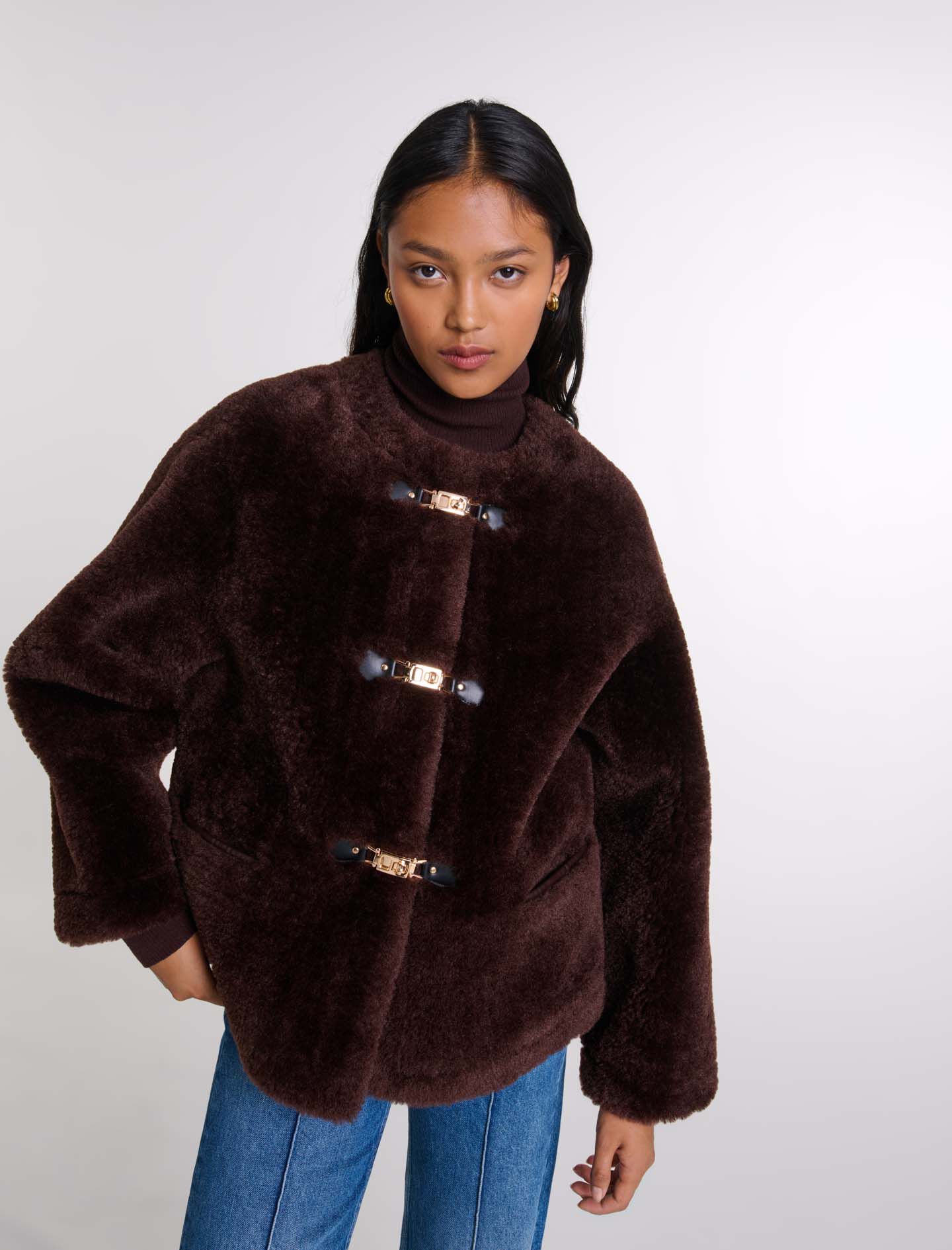 Short faux fur coat