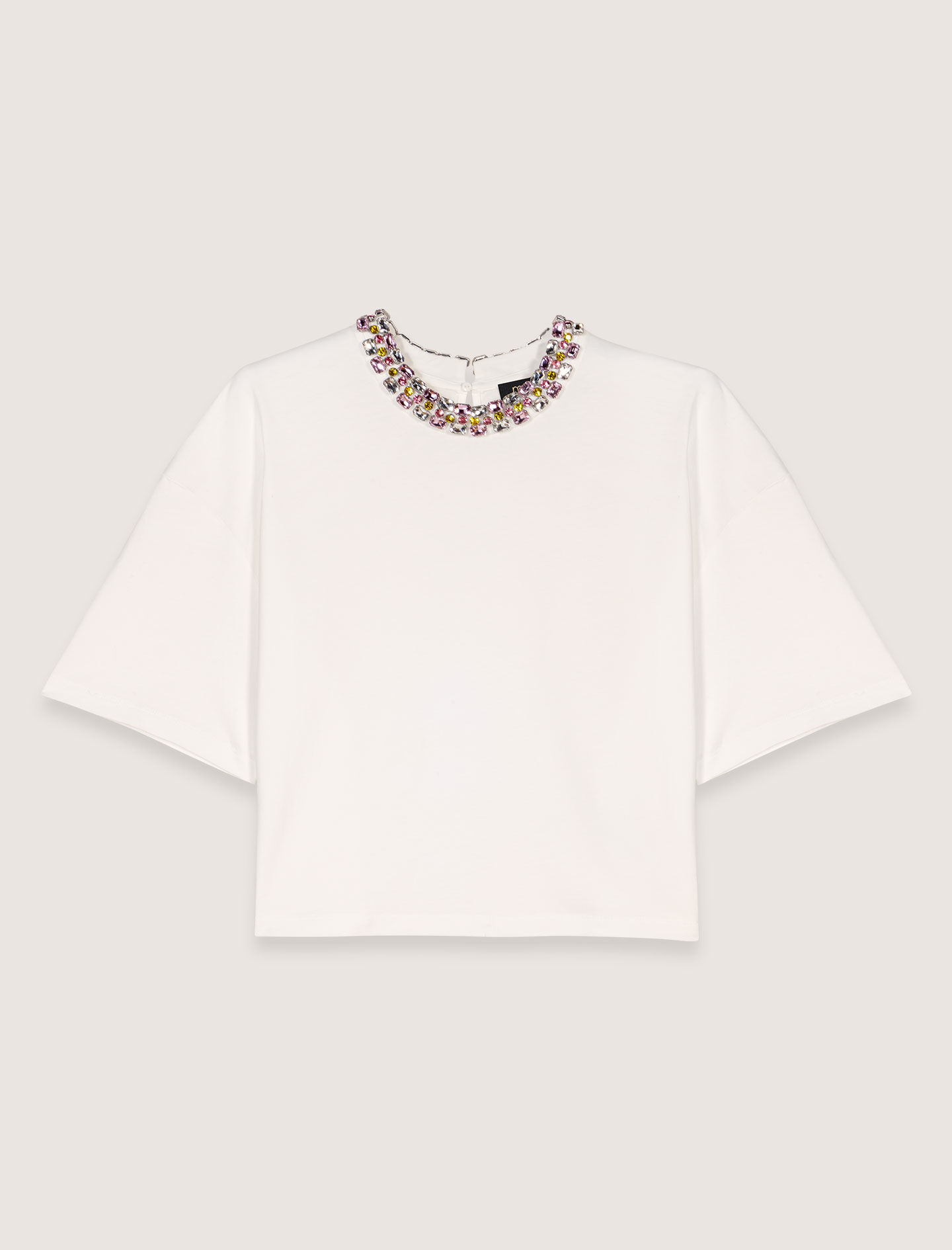 Jewellery neck T-shirt