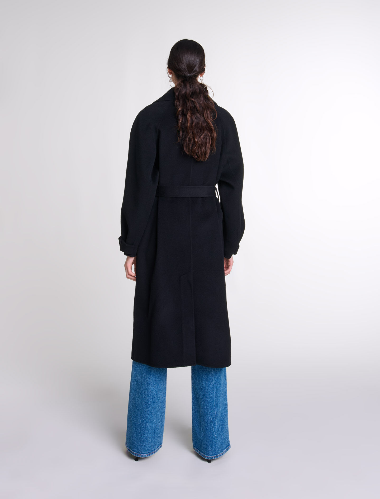 Double-faced mid-length coat
