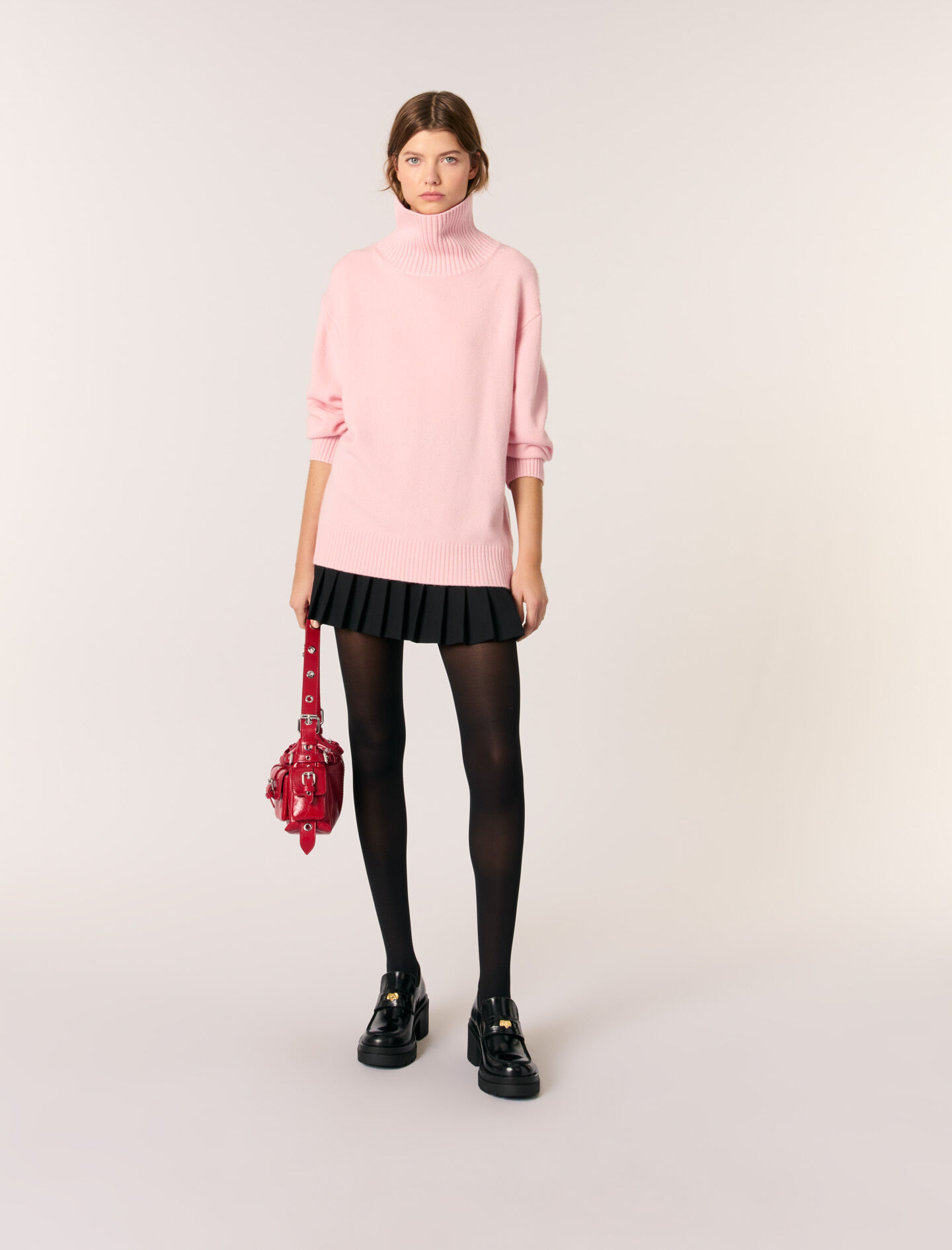 Wool and cashmere roll-neck jumper