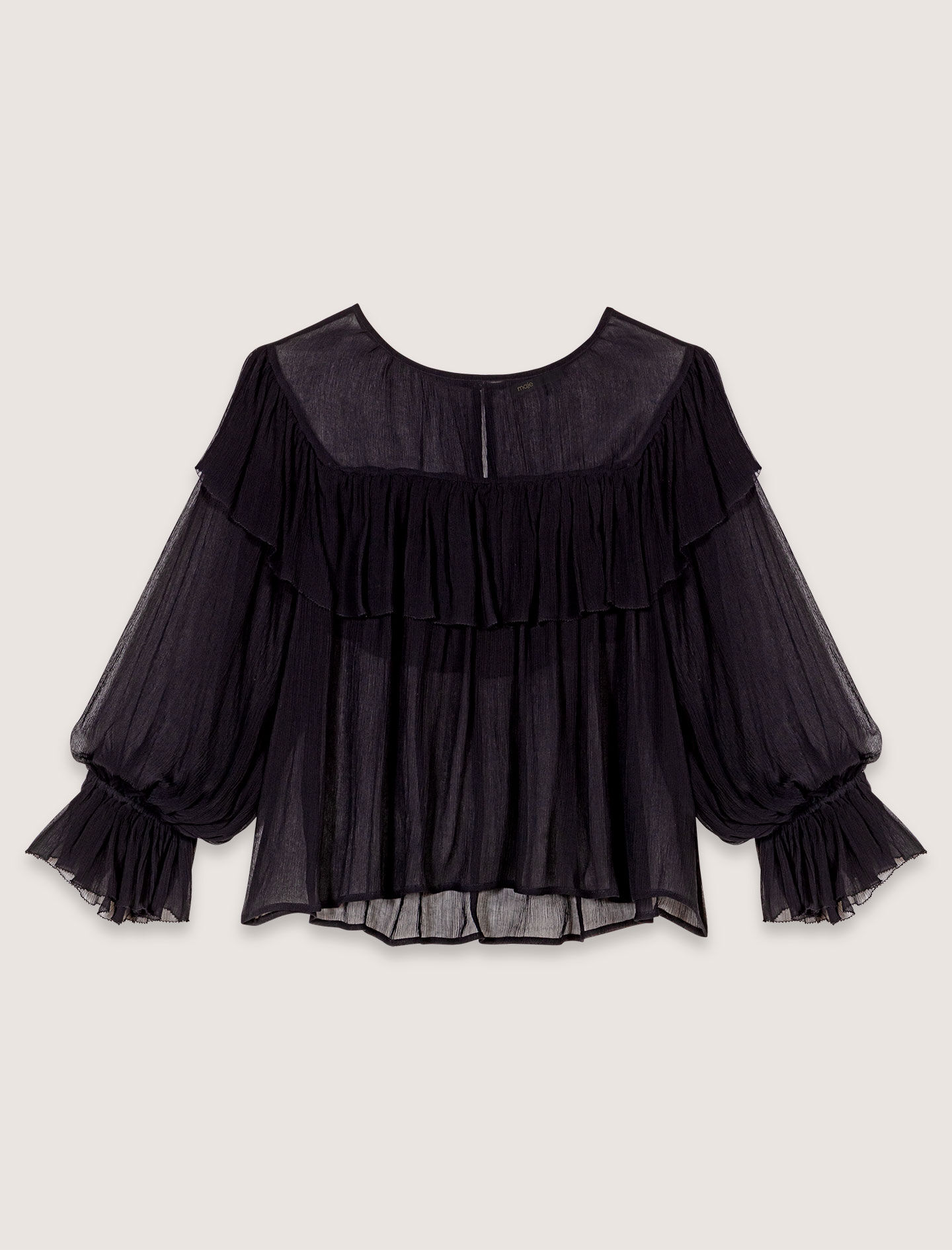 Ruffled chiffon top