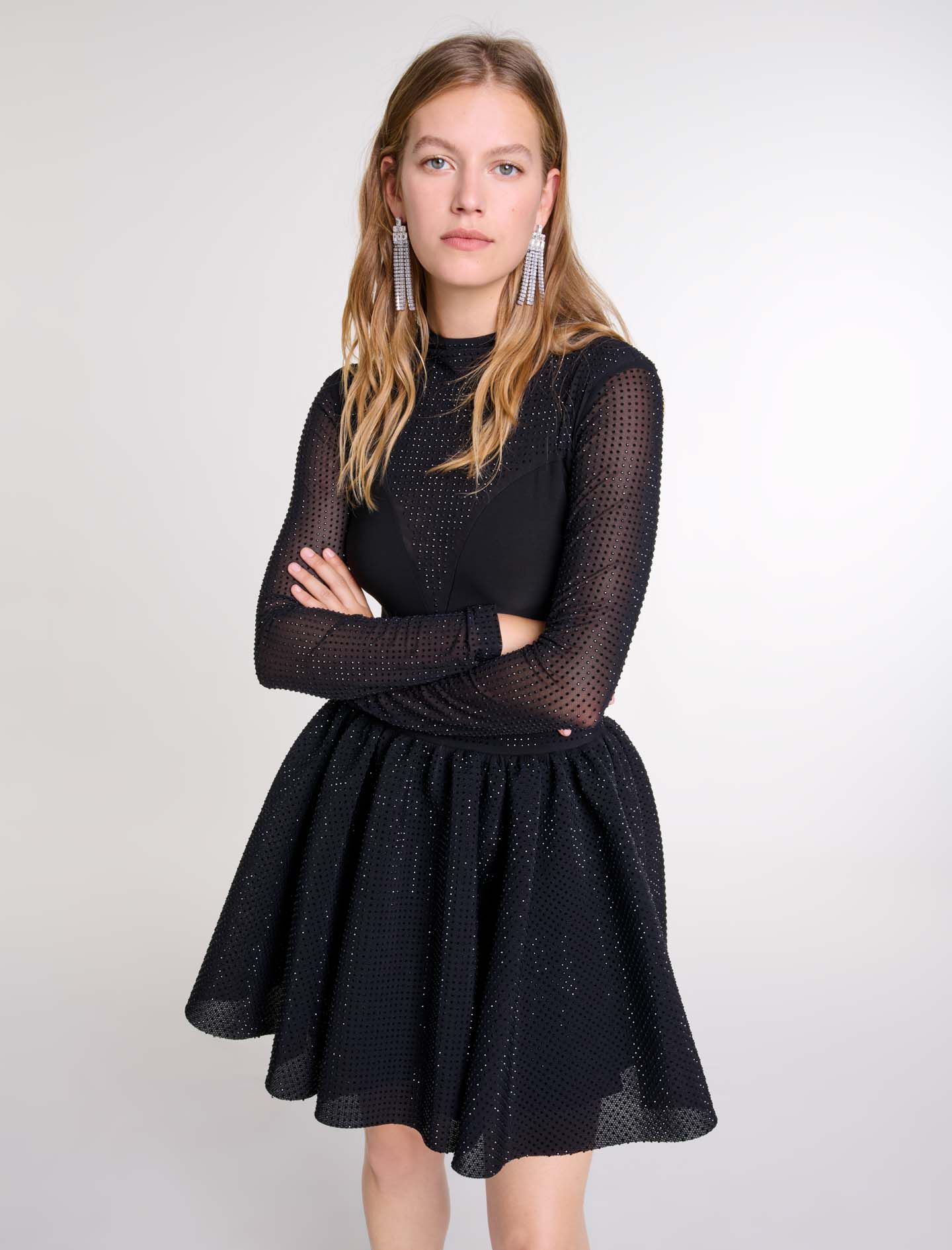 Short full rhinestone skirt