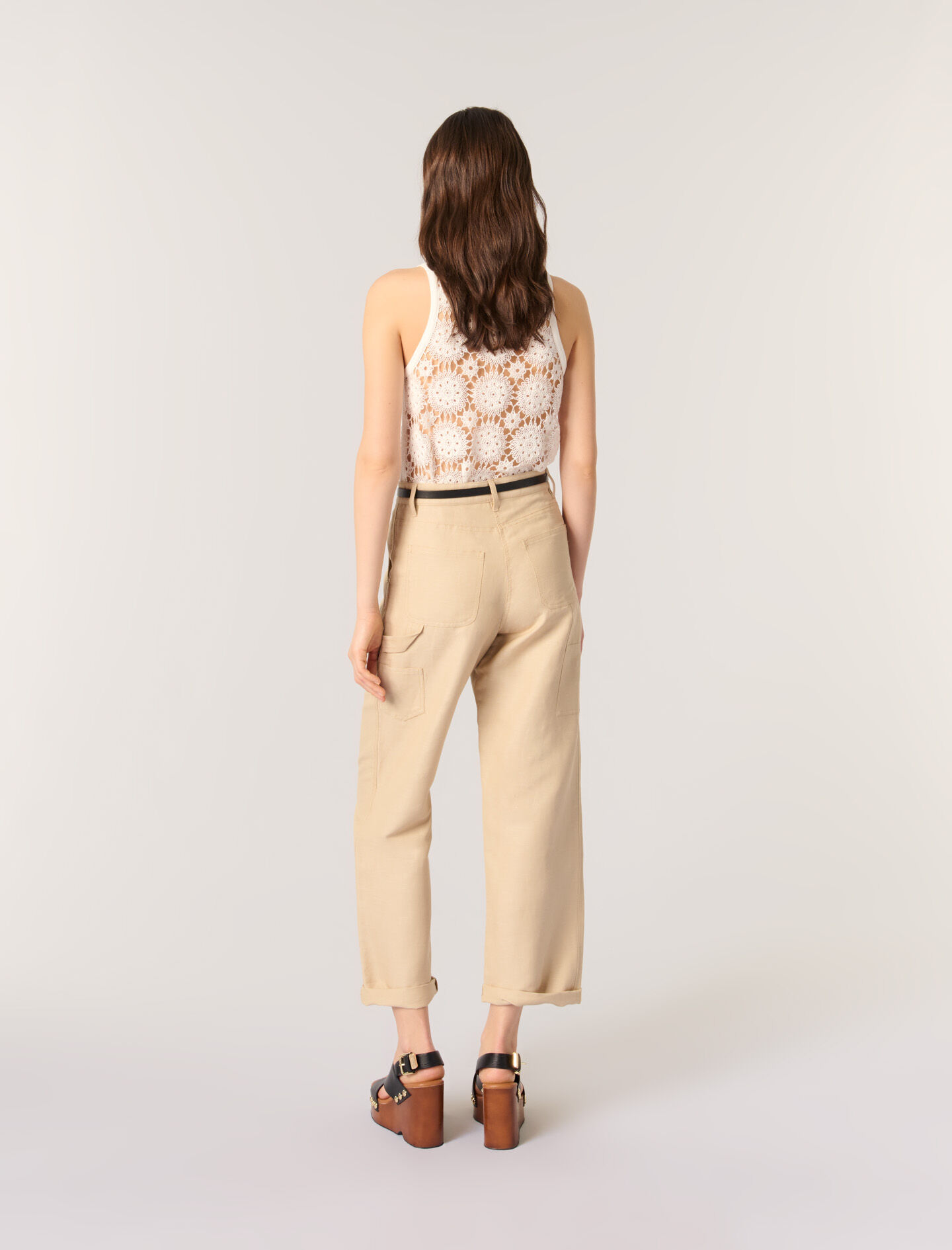 Vest top with crochet back