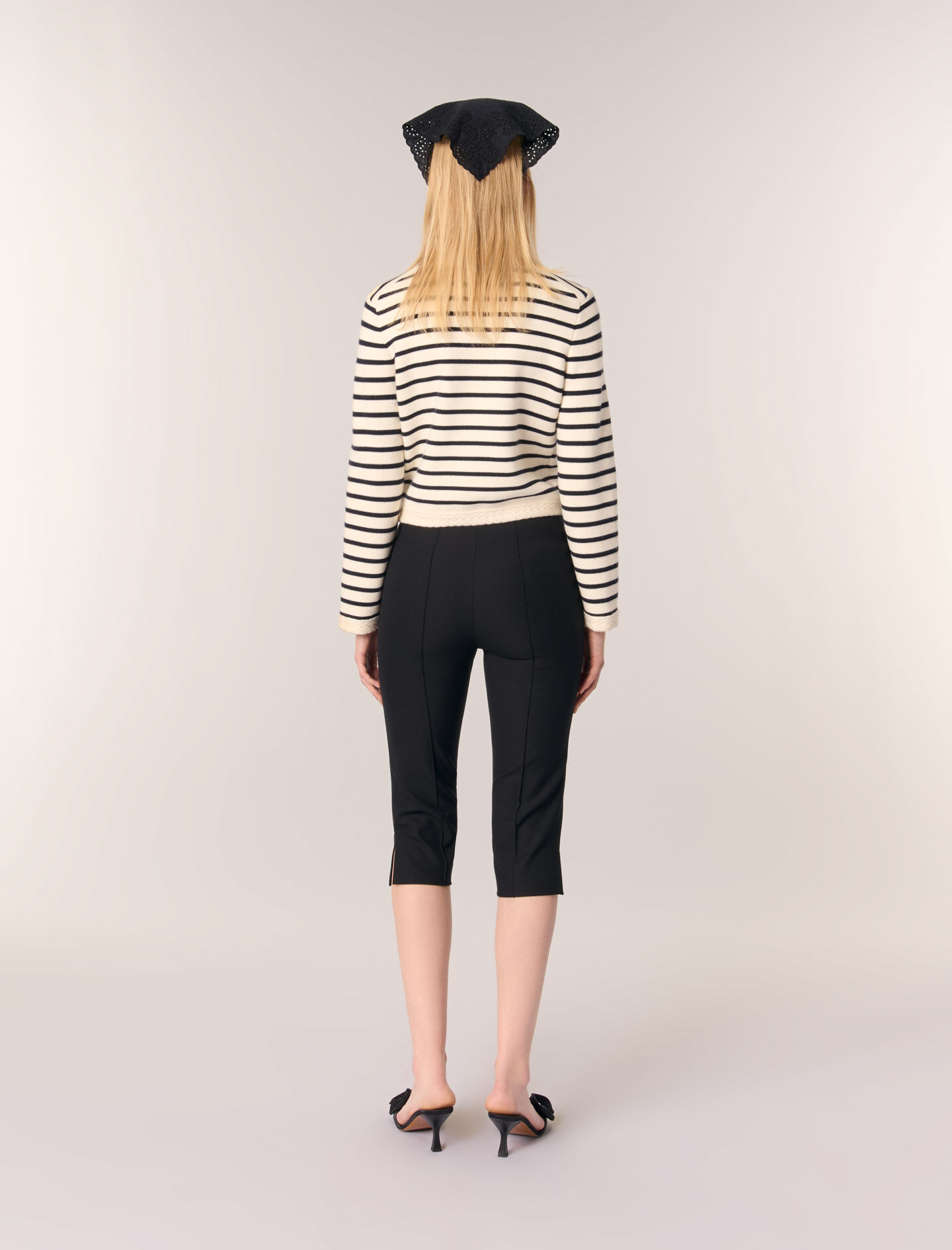 Striped knit cardigan