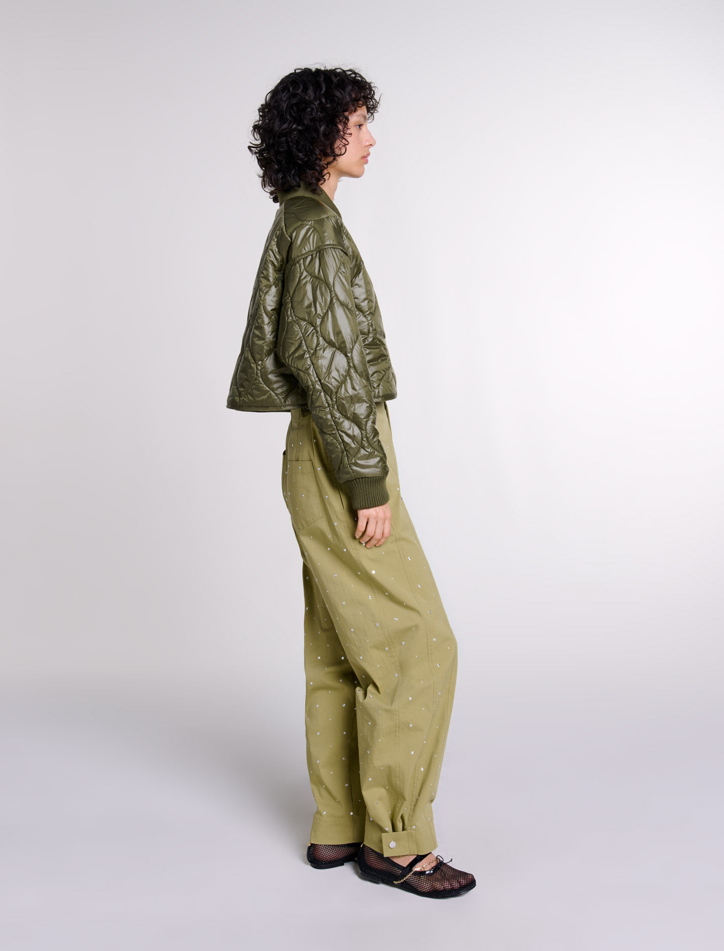 Studded baggy trousers