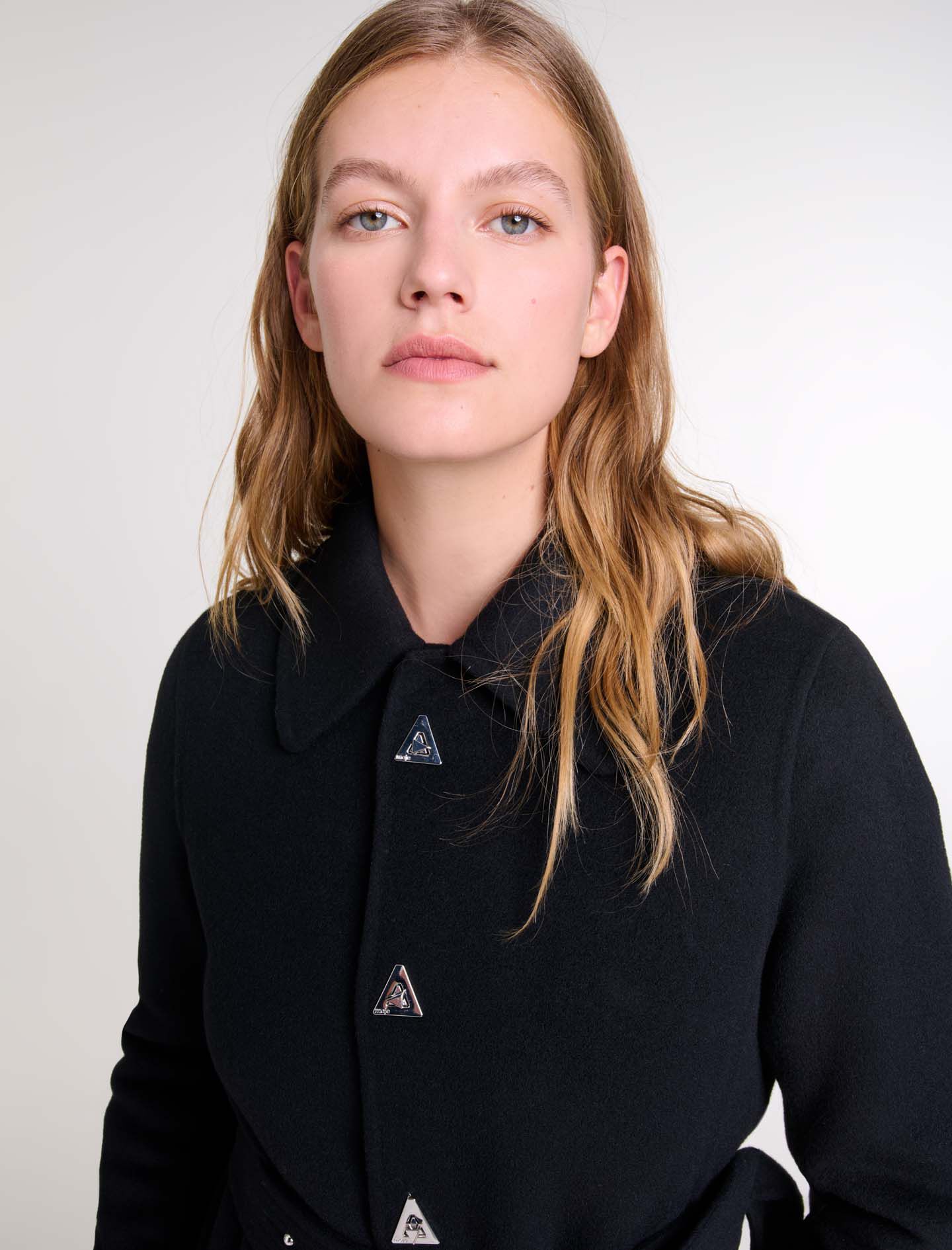 Belted mid-length coat