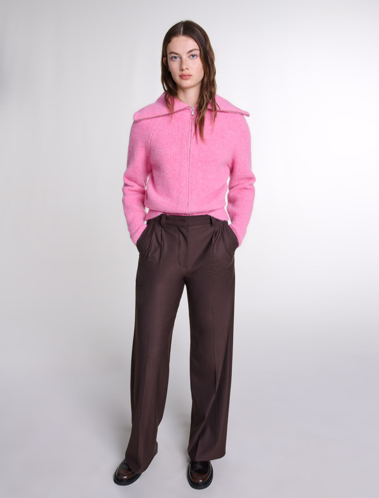 Wide-leg suit trousers