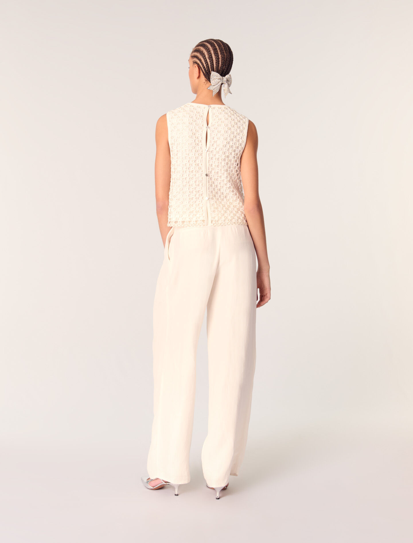 Crochet top with beads