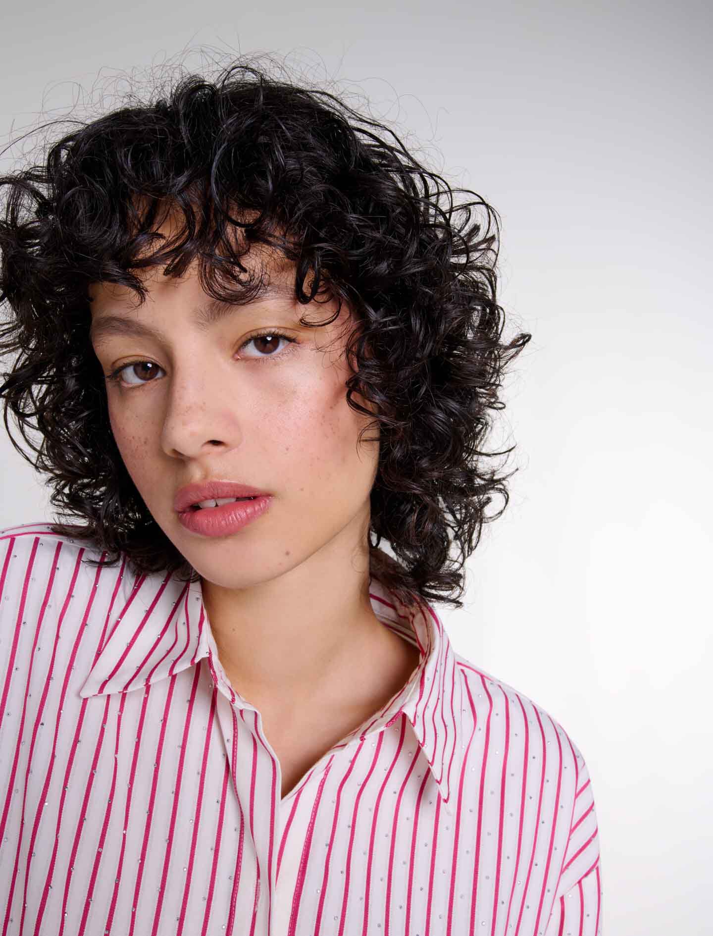 Striped rhinestone shirt