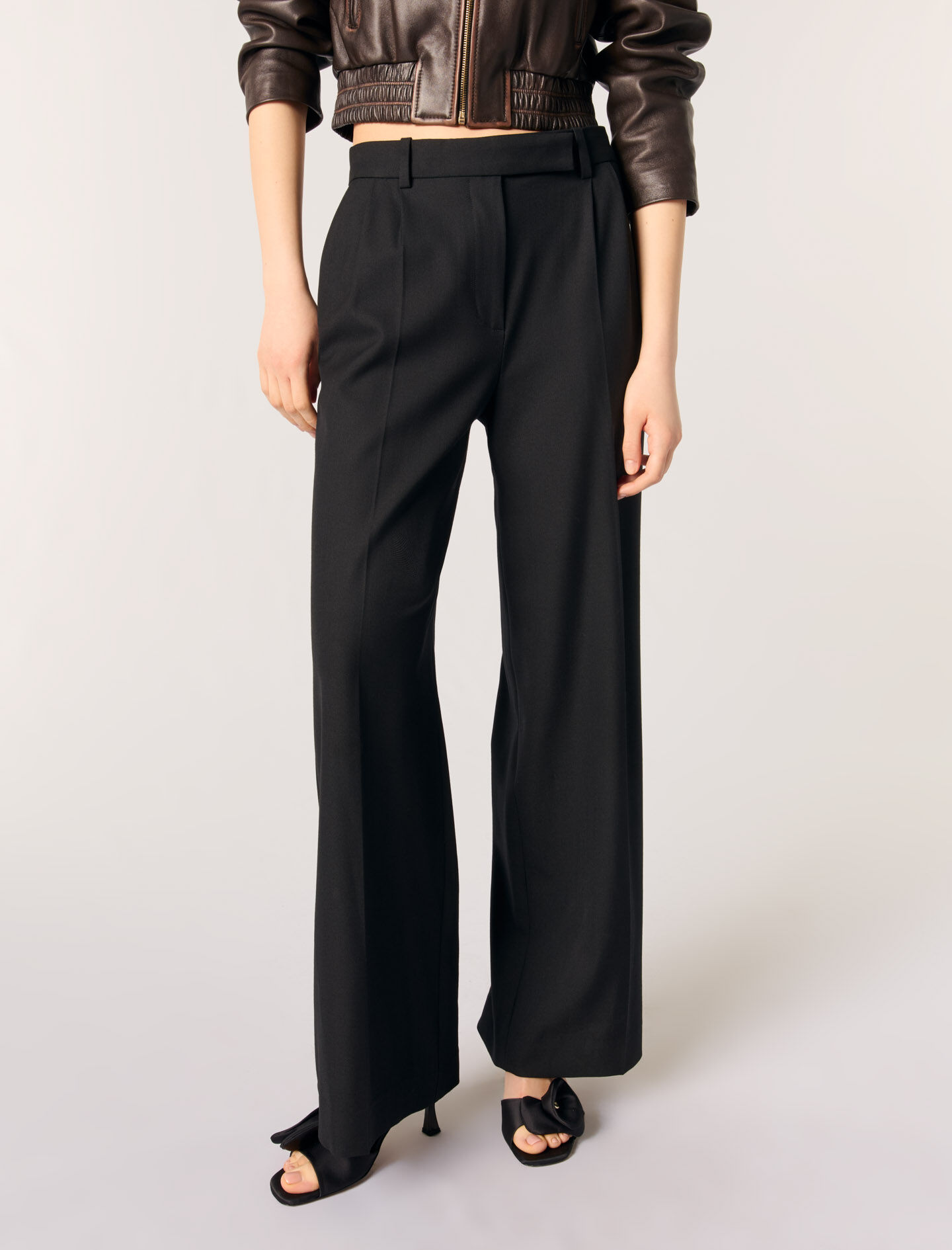 Wide-leg suit trousers