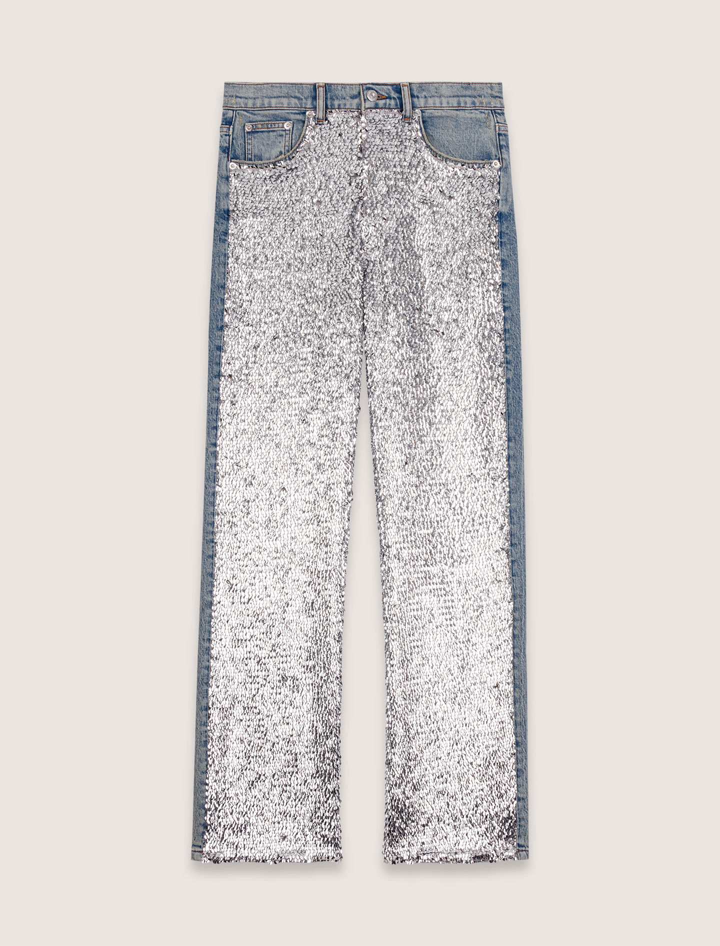 Sequinned jeans