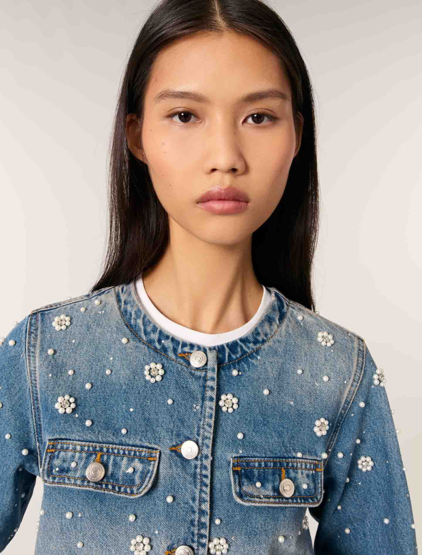 Embroidered denim jacket