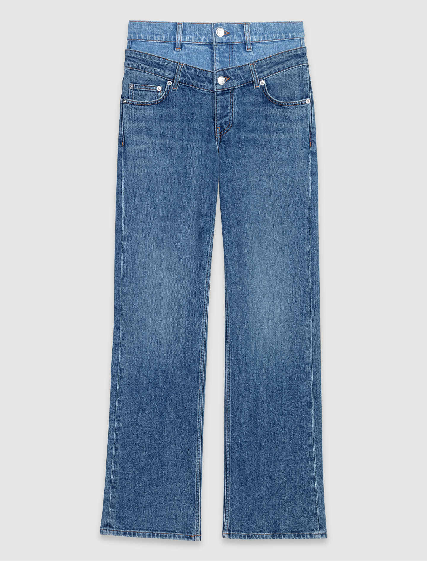 Double waistband jeans