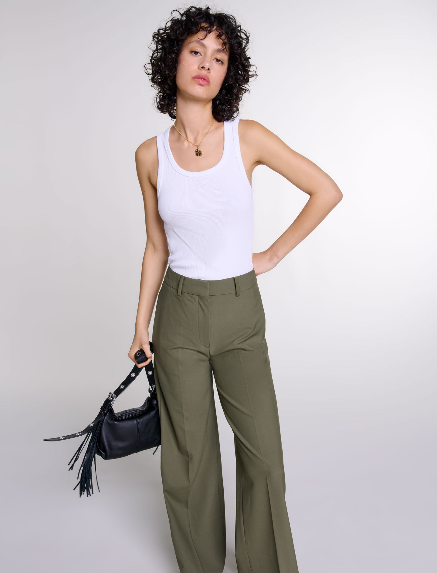 Straight-leg suit trousers