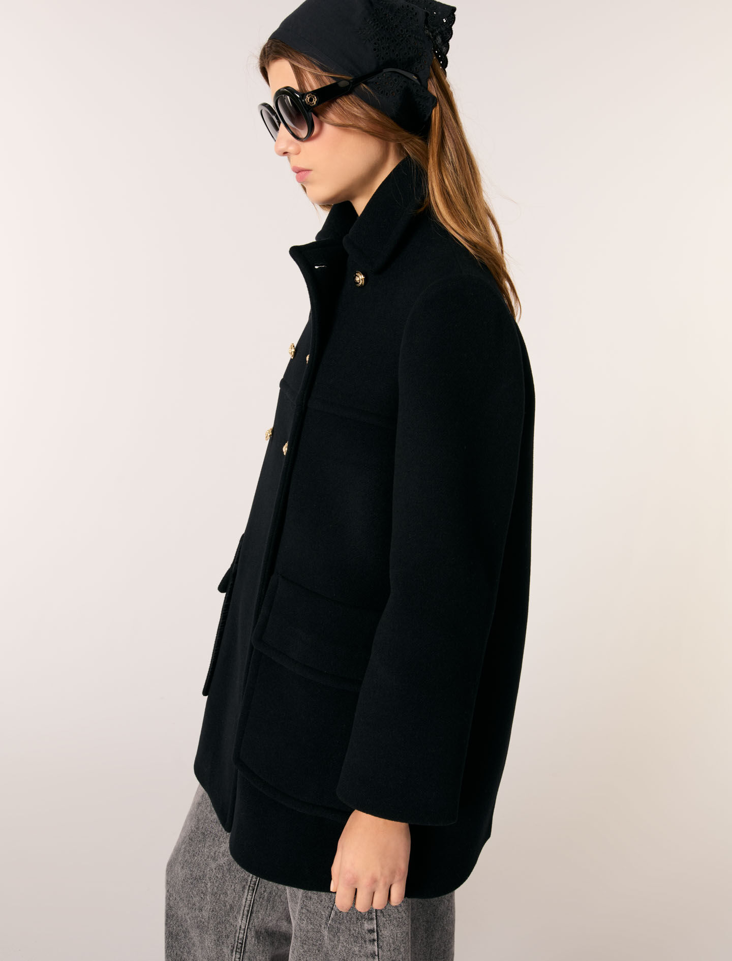 Wool blend coat