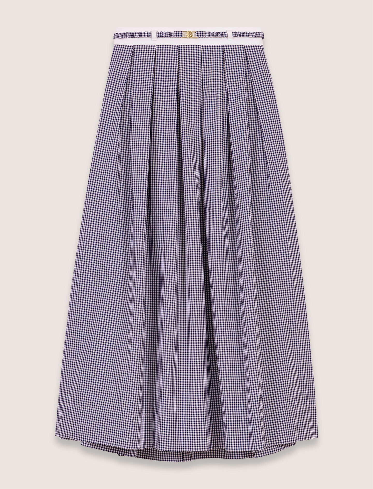 Gingham maxi skirt