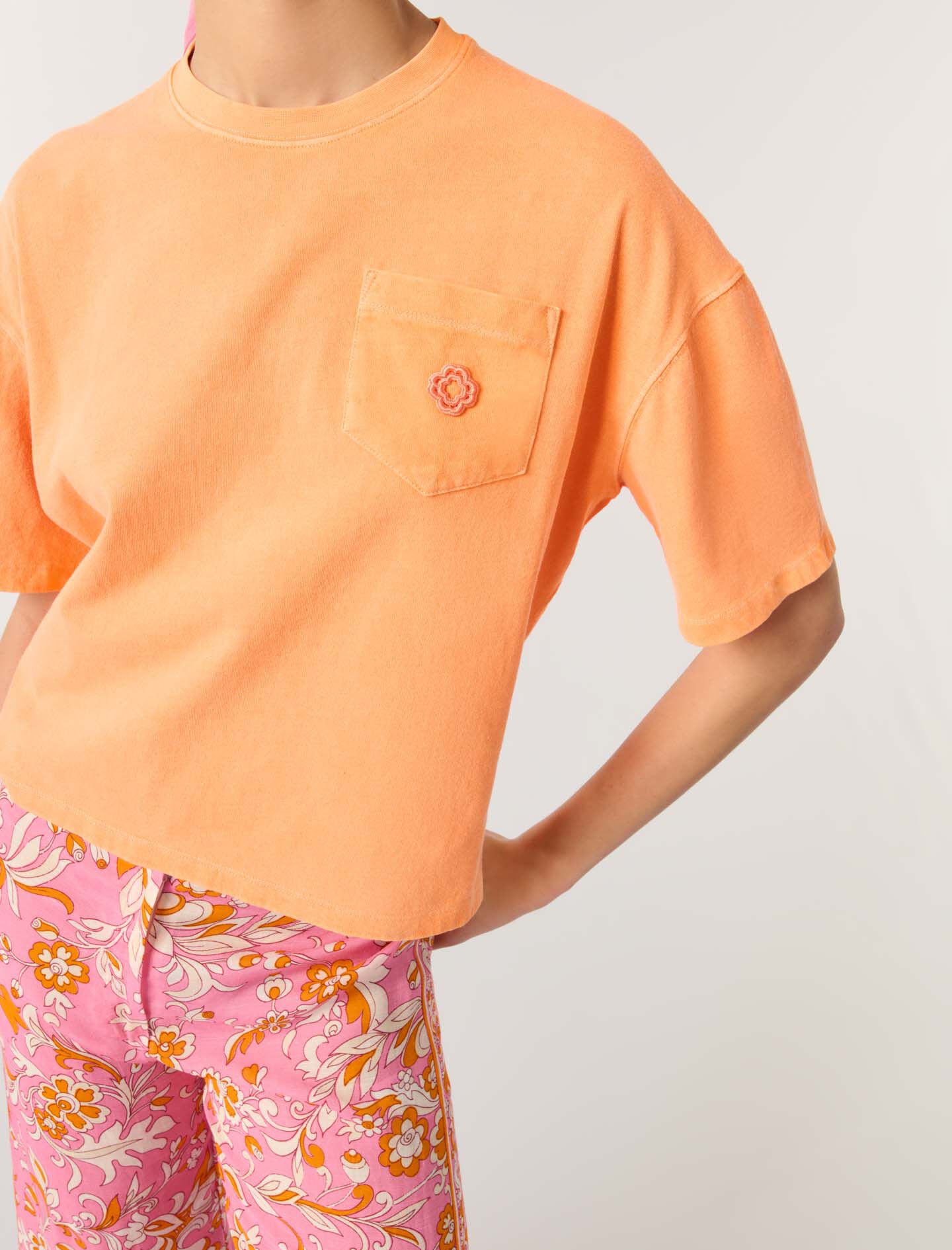 T-shirt with logo jewel detail