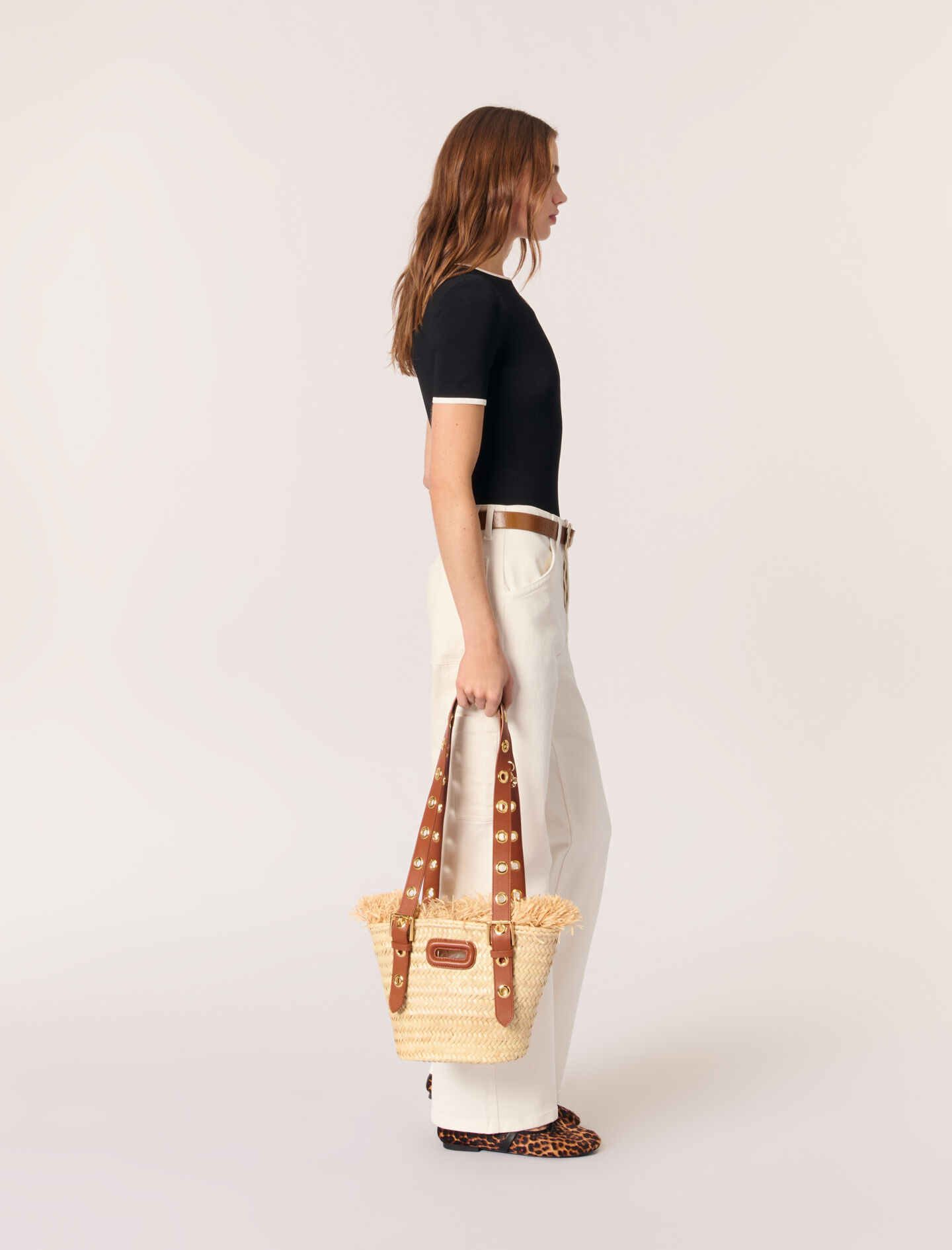 Openwork knit bodysuit