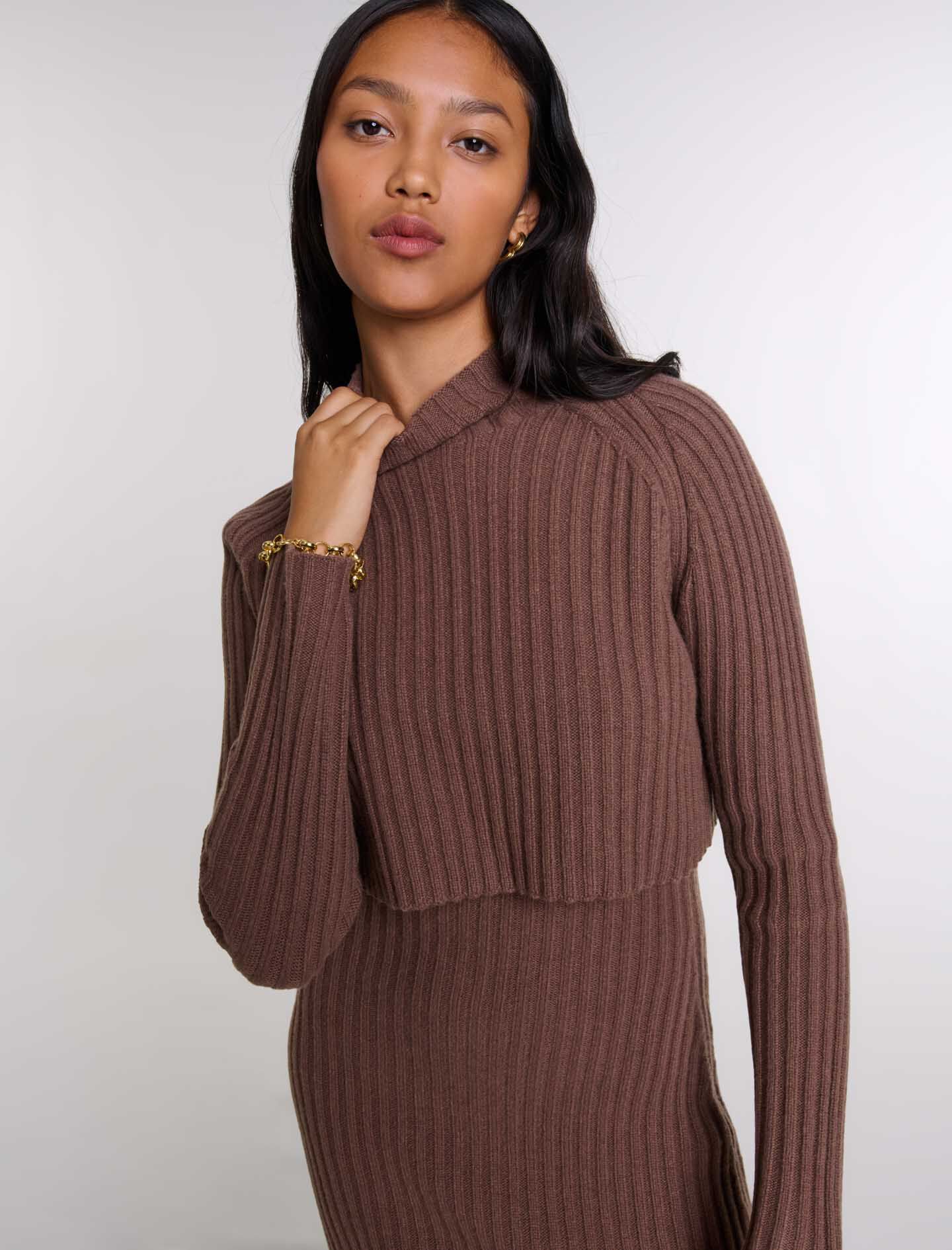 2-in-1 wool maxi dress