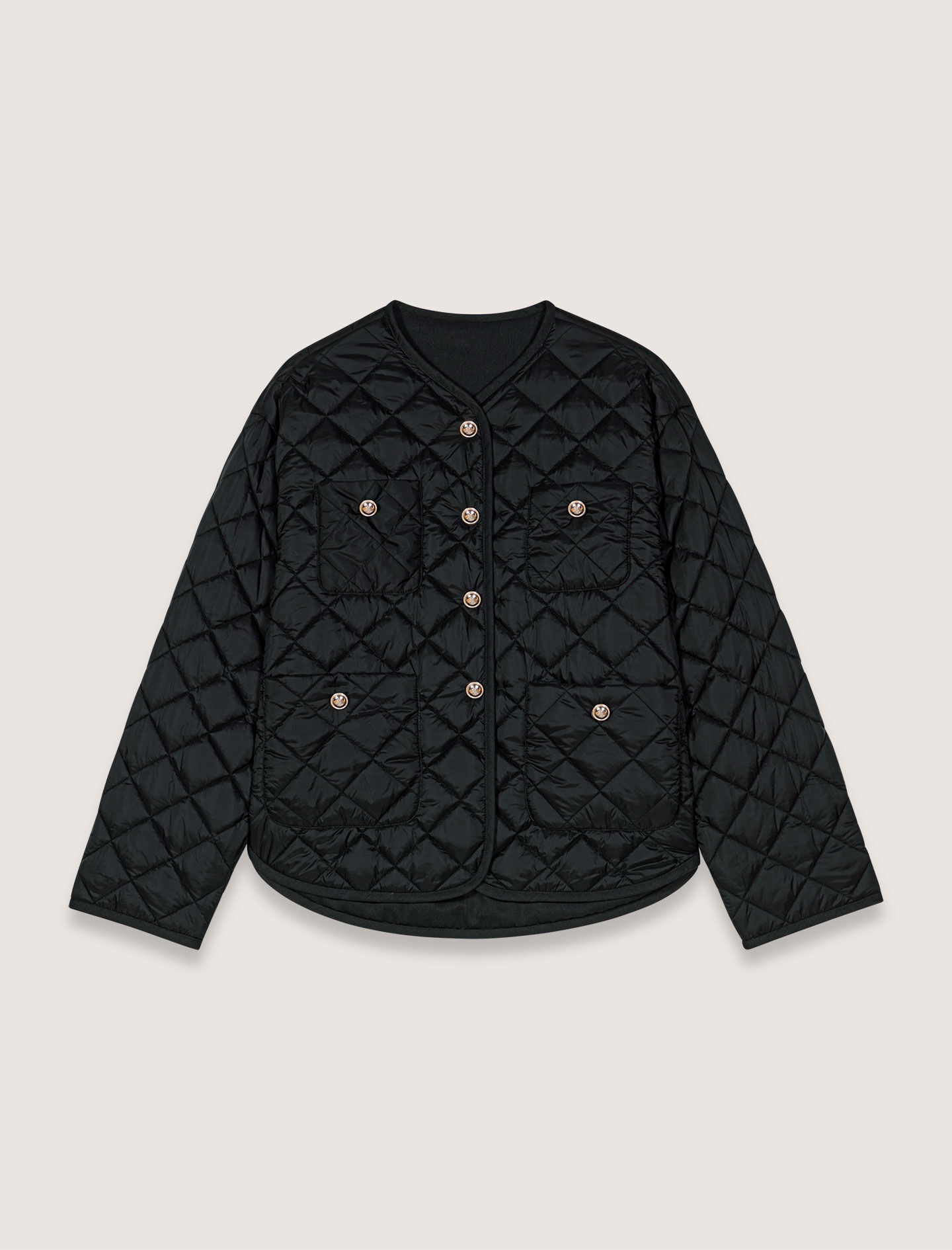 Reversible quilted coat
