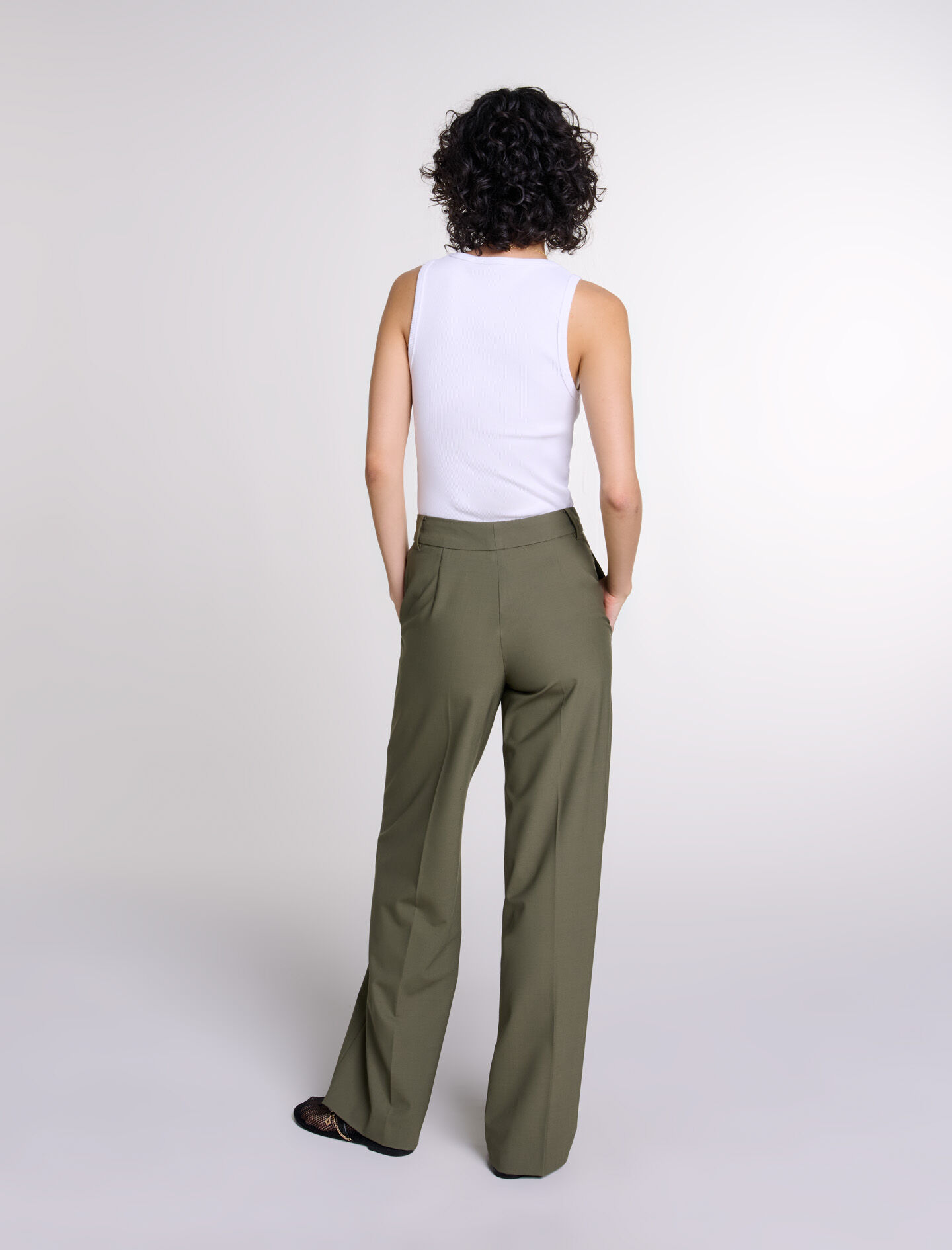 Straight-leg suit trousers