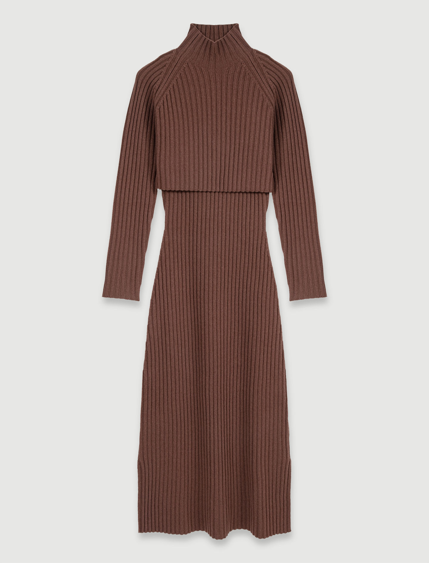 2-in-1 wool maxi dress
