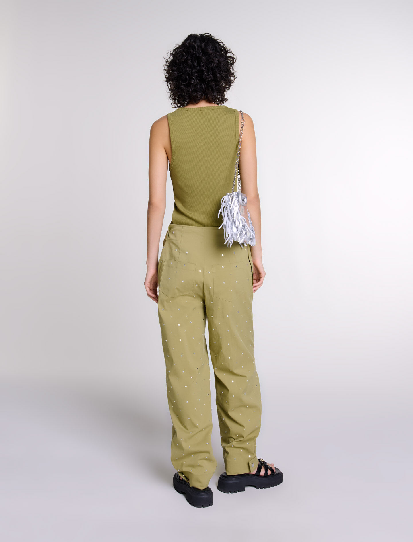 Studded baggy trousers