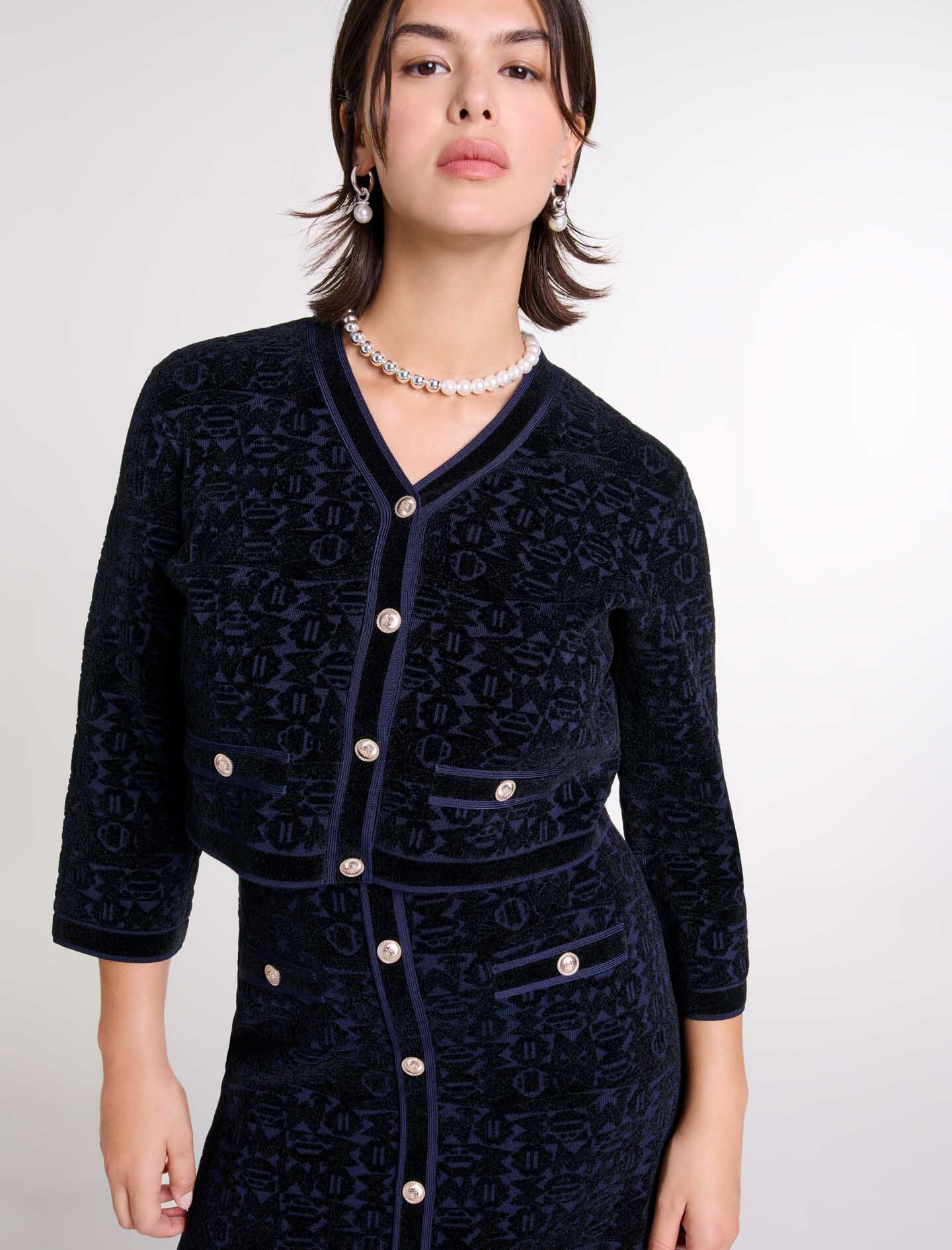 2-in-1 velvet knit dress