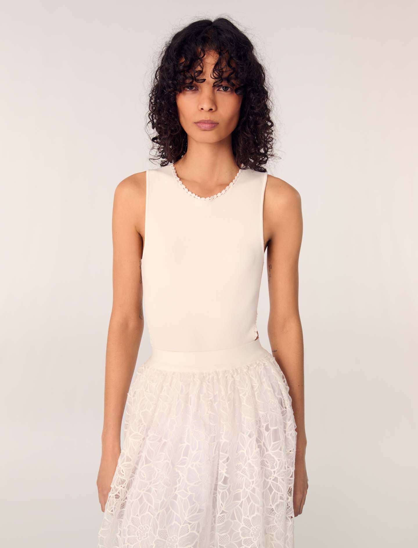 Backless jewellery neck bodysuit