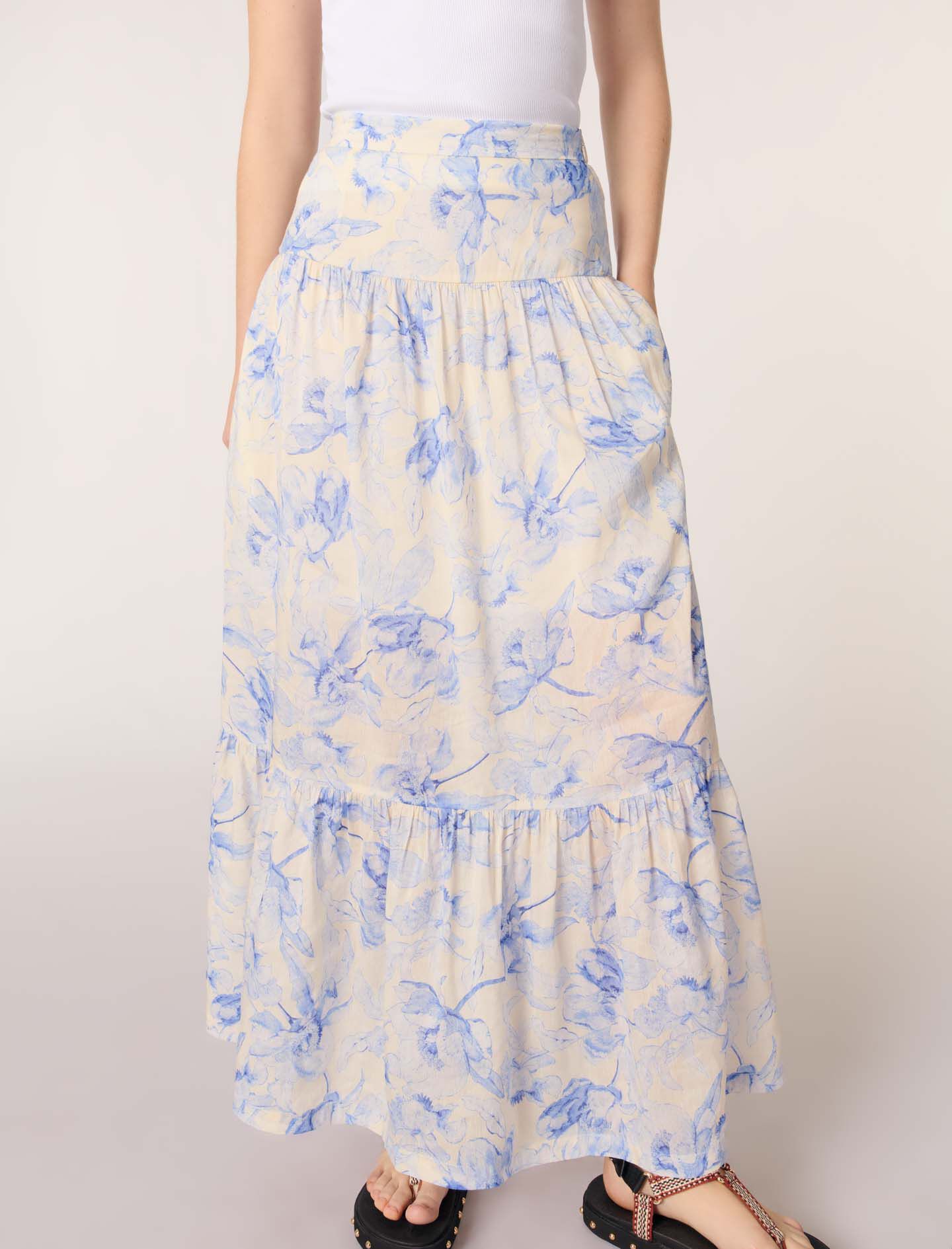 Floral maxi skirt
