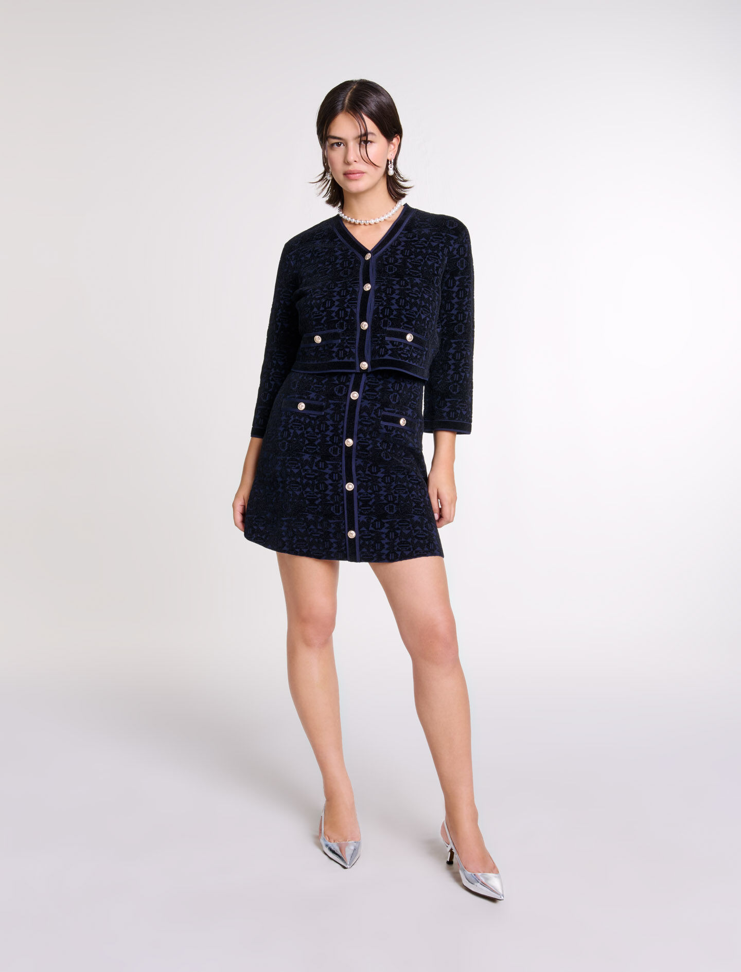 2-in-1 velvet knit dress